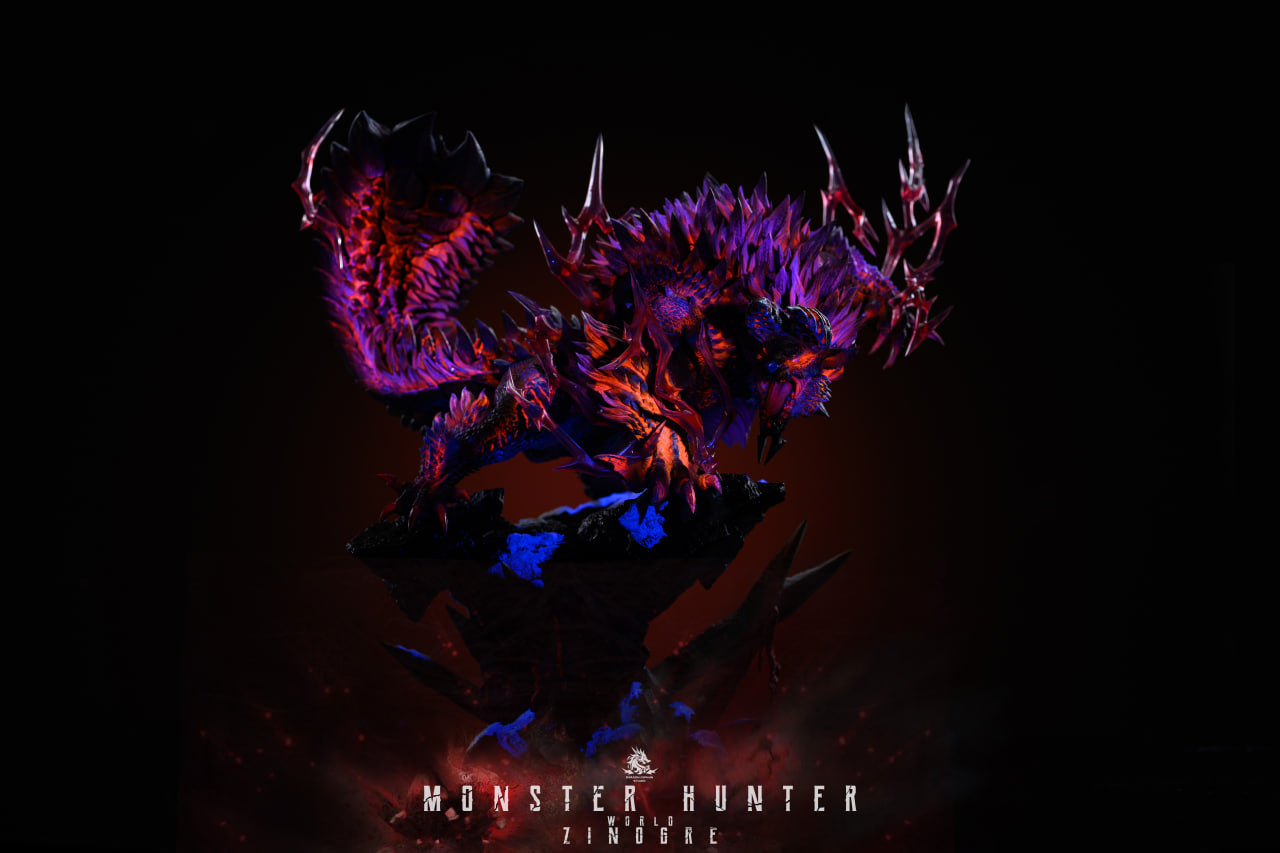 Monster Hunter Dragon Realm Studio Zinogre & Stygian Zinogre Resin Statue