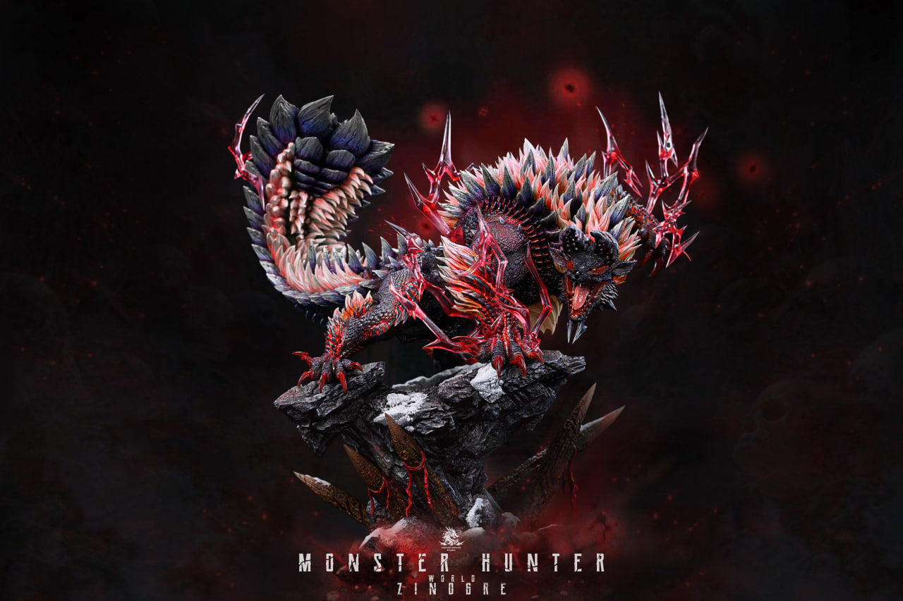 Monster Hunter Dragon Realm Studio Zinogre & Stygian Zinogre Resin Statue