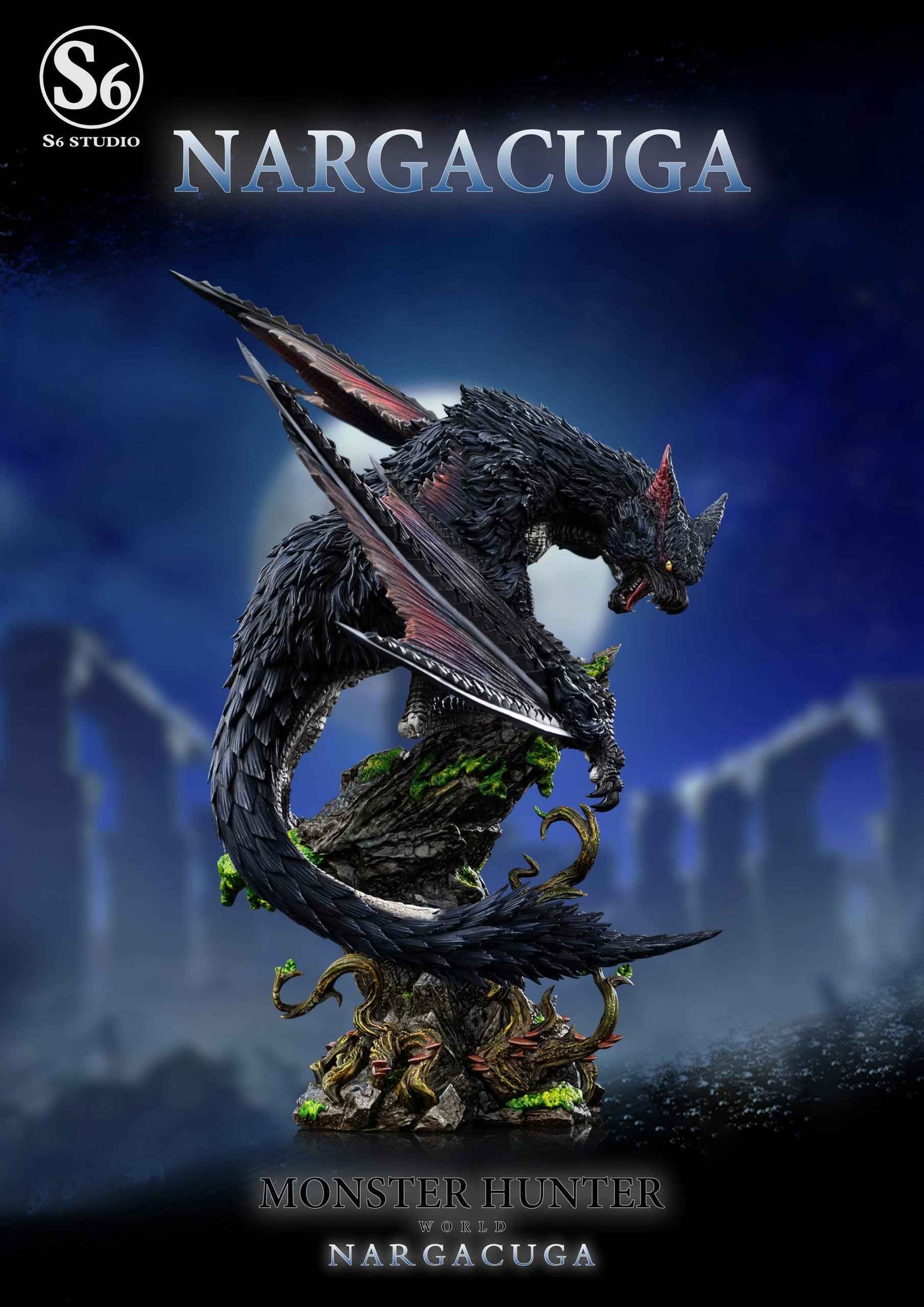 Monster Hunter S6 Studio Nargacuga Resin Statue - Santoryu Resins Collectors