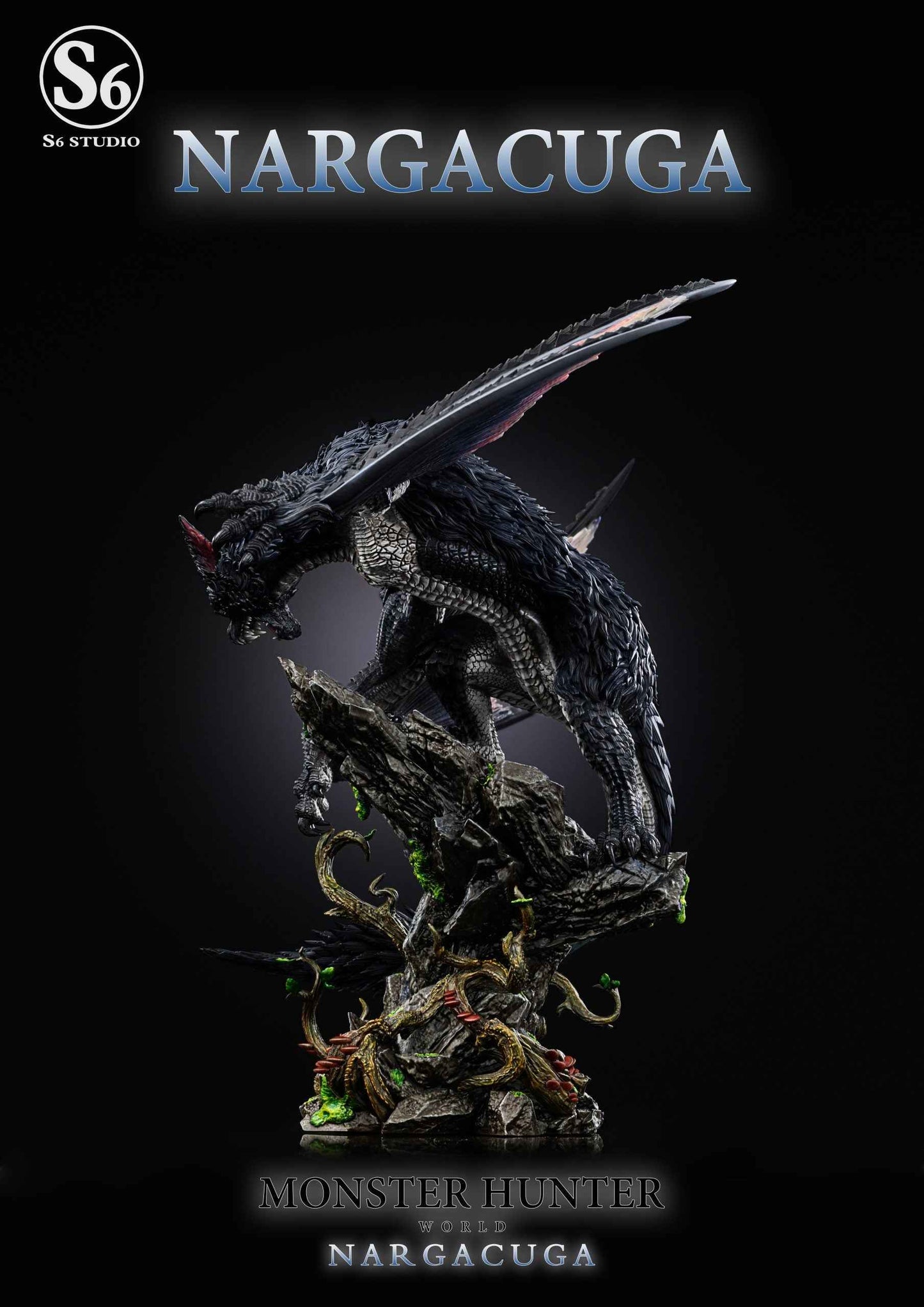 Monster Hunter S6 Studio Nargacuga Resin Statue - Santoryu Resins Collectors