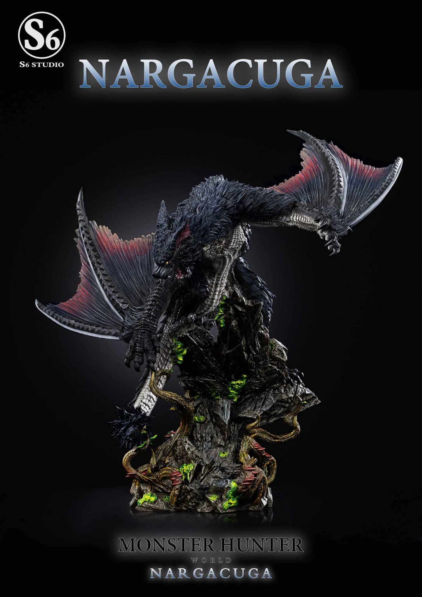 Monster Hunter S6 Studio Nargacuga Resin Statue - Santoryu Resins Collectors