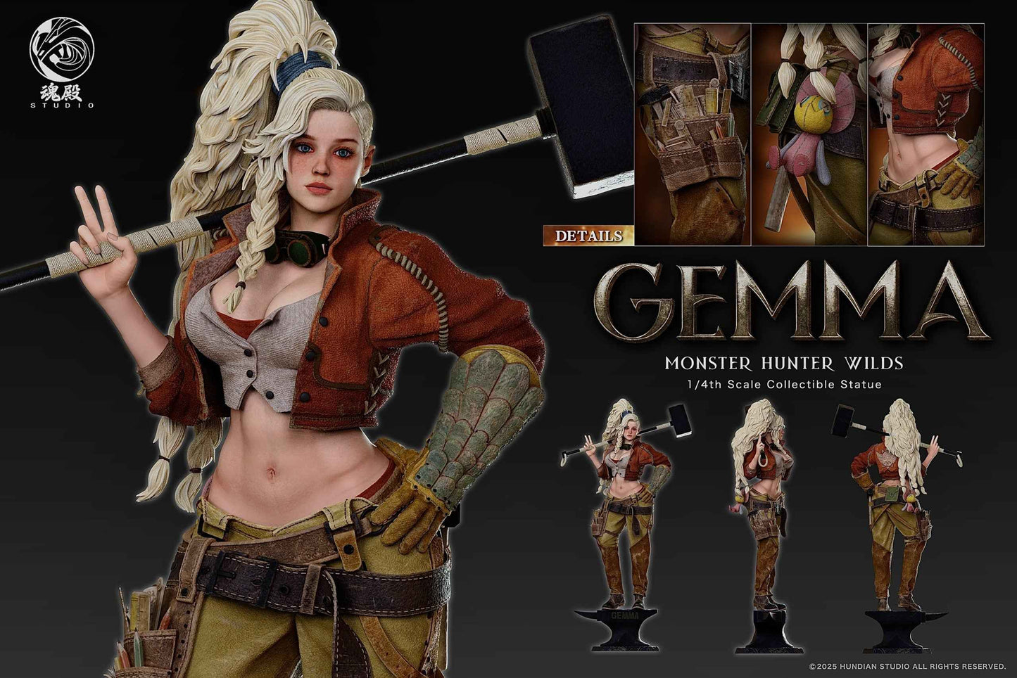 Monster Hunter ~ HunDian Studio ~ Gemma ~ Resin Statue - Santoryu Resins Collectors