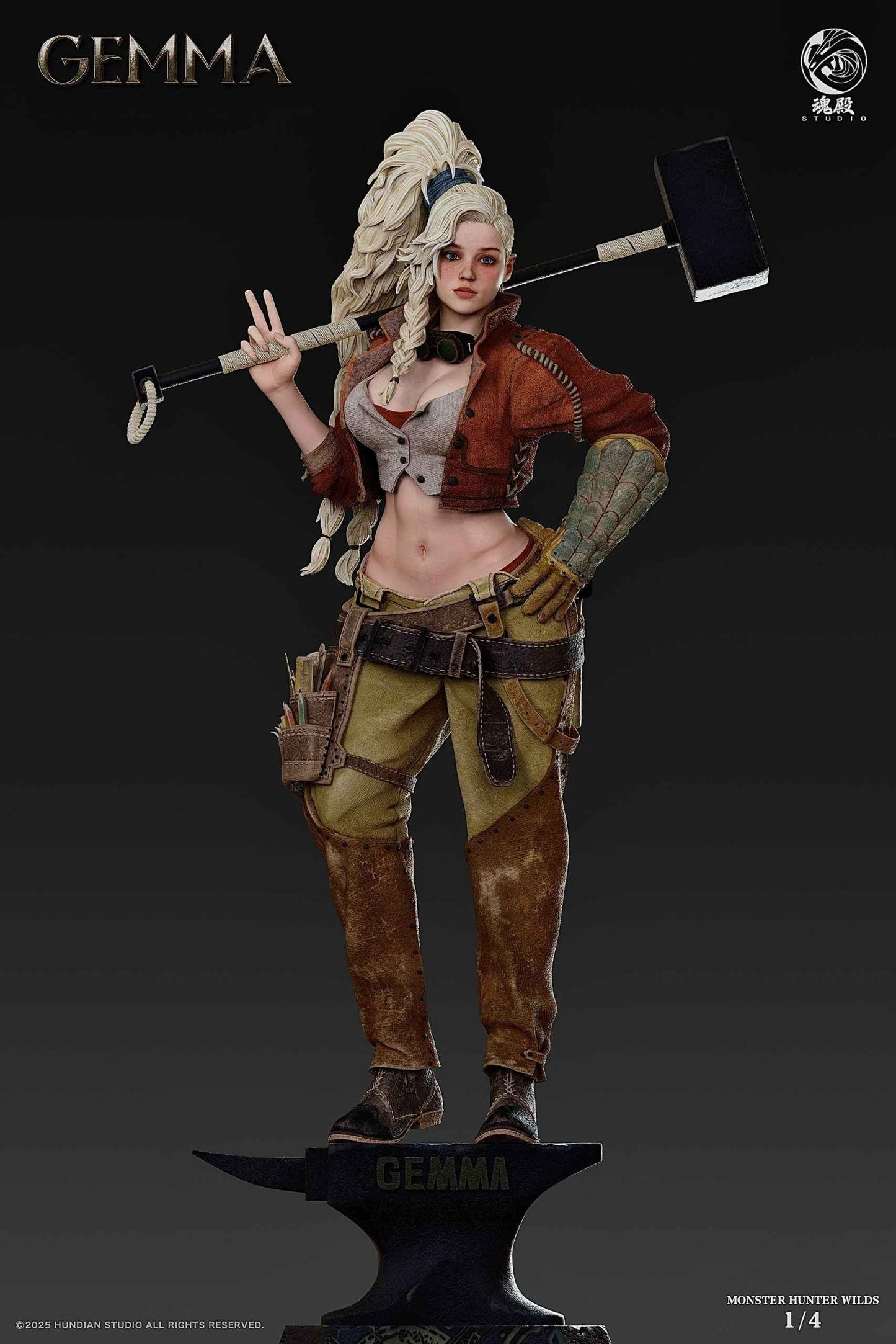 Monster Hunter ~ HunDian Studio ~ Gemma ~ Resin Statue - Santoryu Resins Collectors