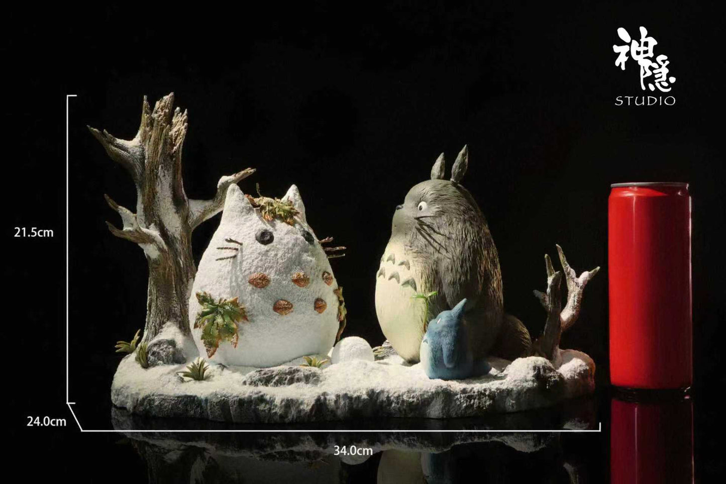 My Neighbor Totoro Shen Yin Studio TotoroPlaytime in the Snow Resin Statue