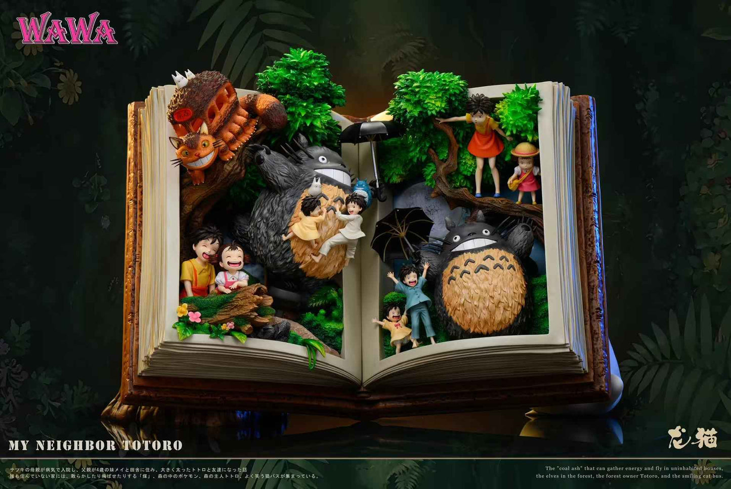 My Neighbor Totoro Wawa Studio Book Totoro Resin Statue (PayPal Fees and Shipping Costs Included)