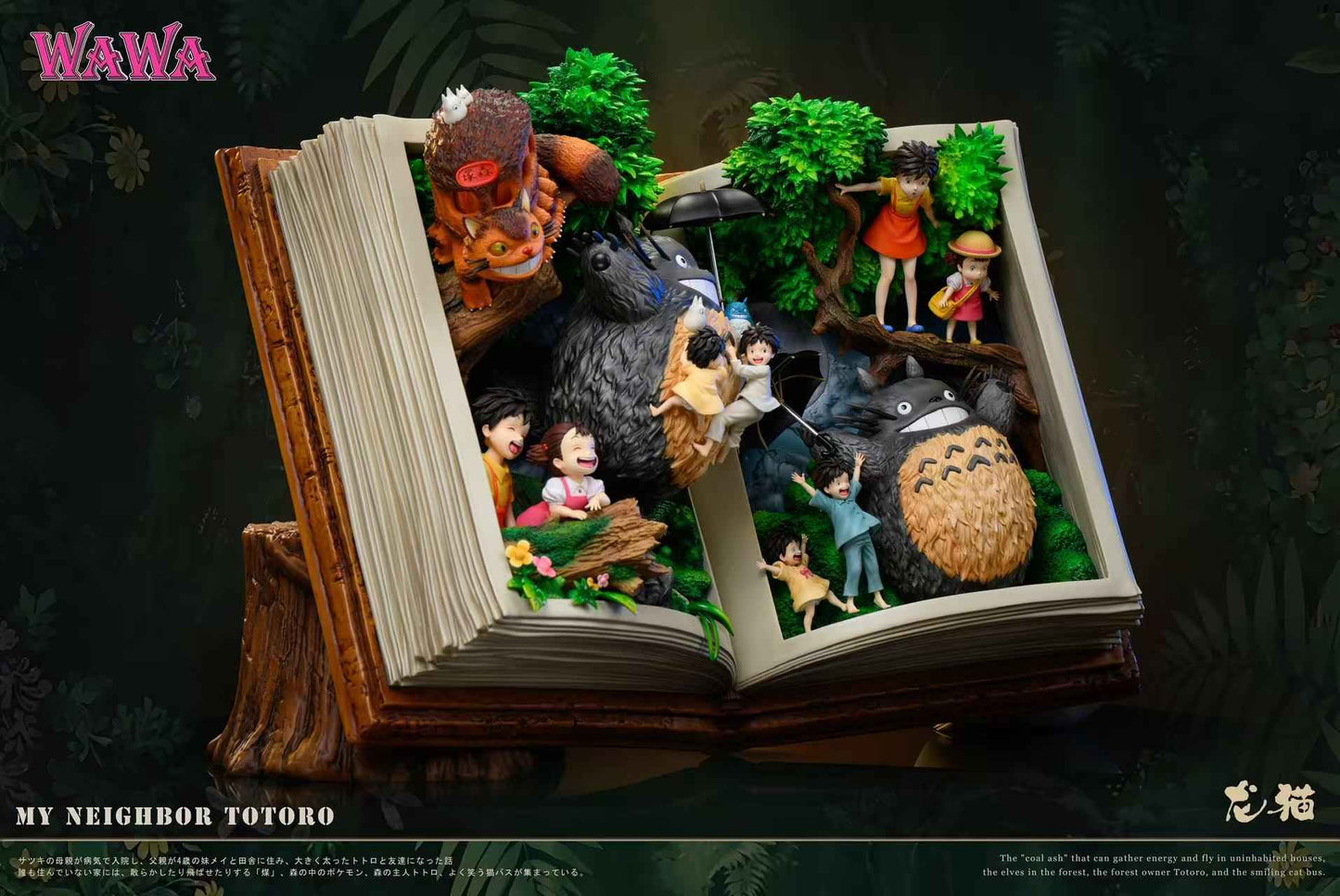 My Neighbor Totoro Wawa Studio Book Totoro Resin Statue (PayPal Fees and Shipping Costs Included)