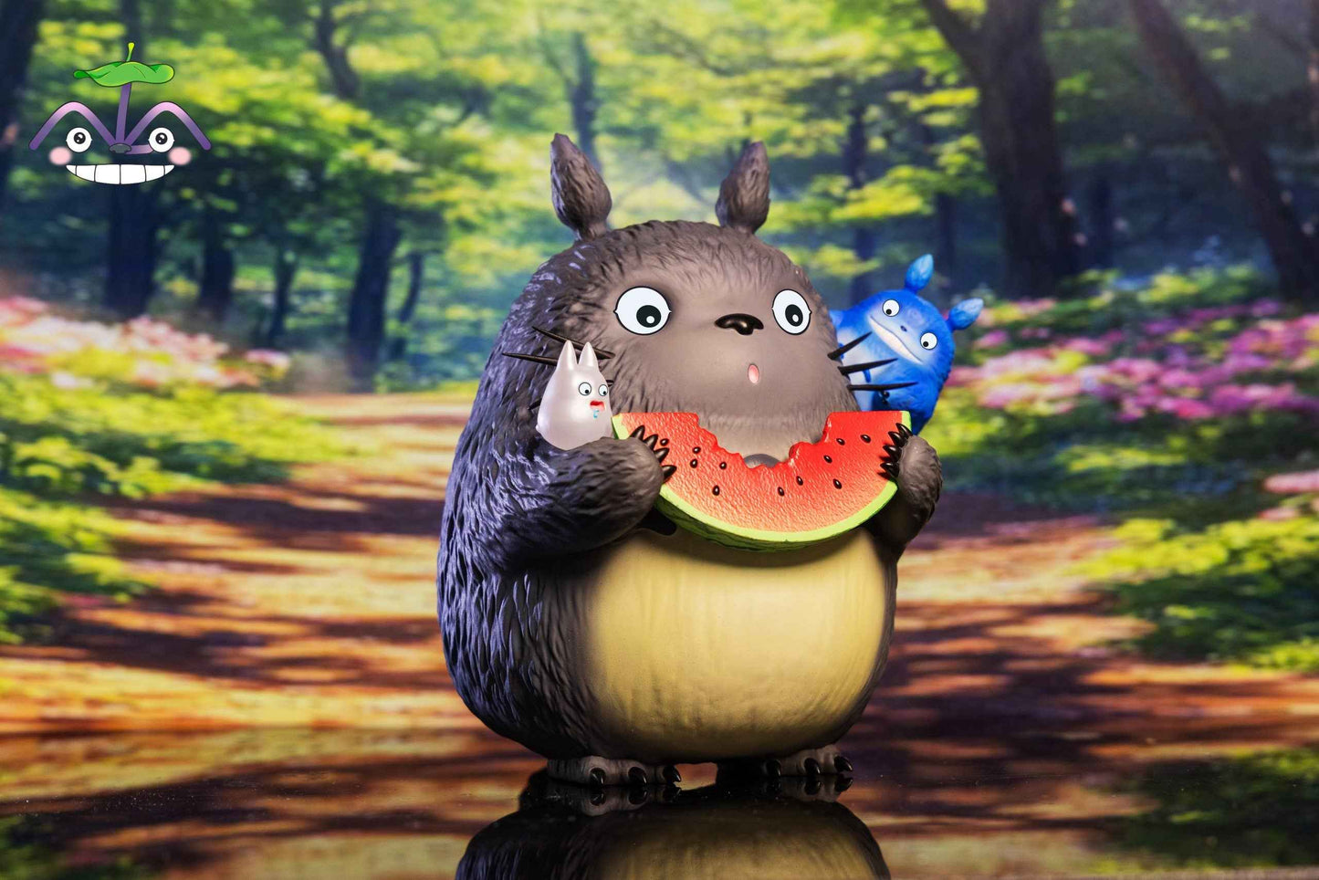My Neighbor Totoro ~ LM Studio ~ Totoro Eating Watermelon ~ Resin Statue - Santoryu Resins Collectors