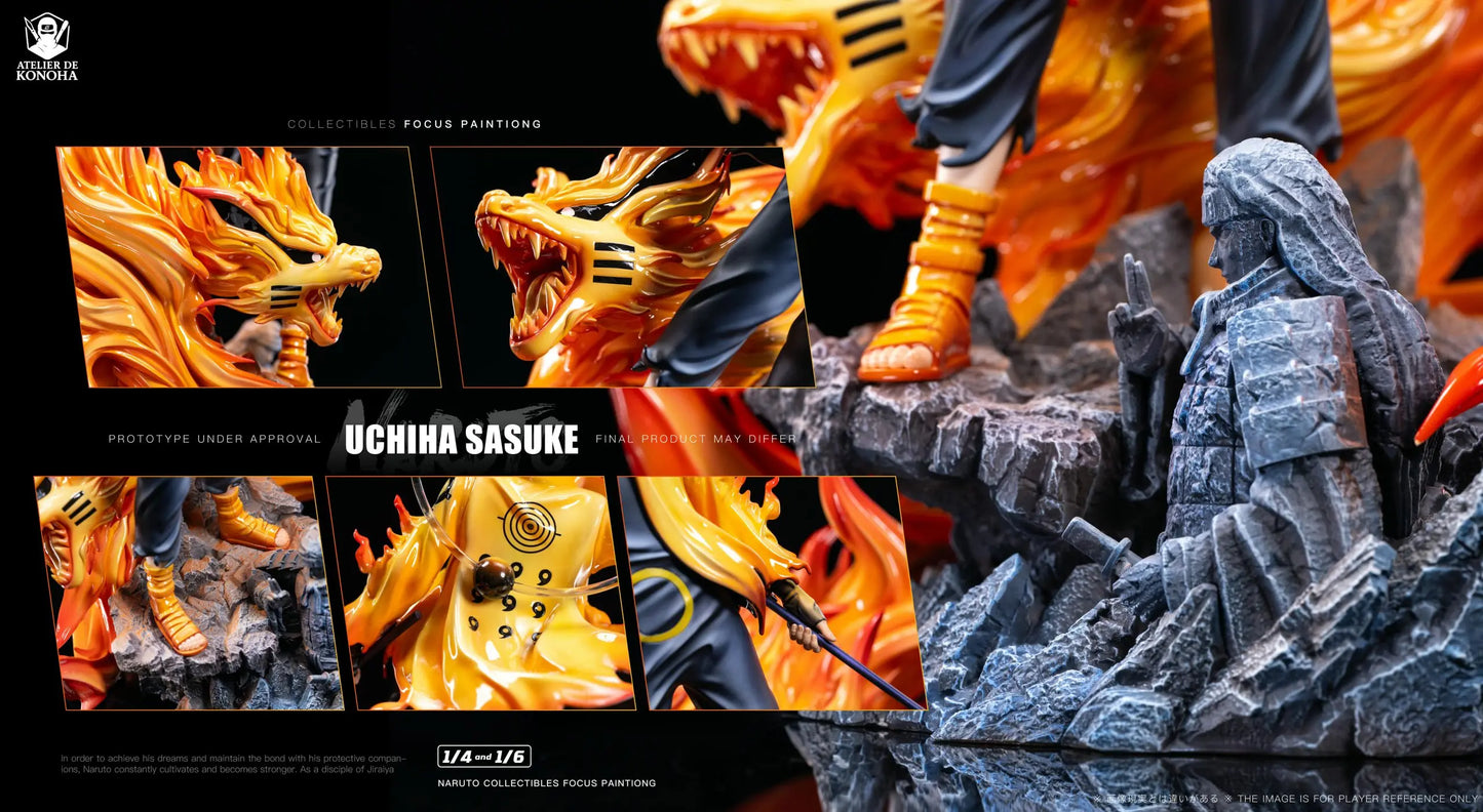 Naruto Atelier de Konoha Studio Uzumaki Naruto & Uchiha Sasuke Resin Statue