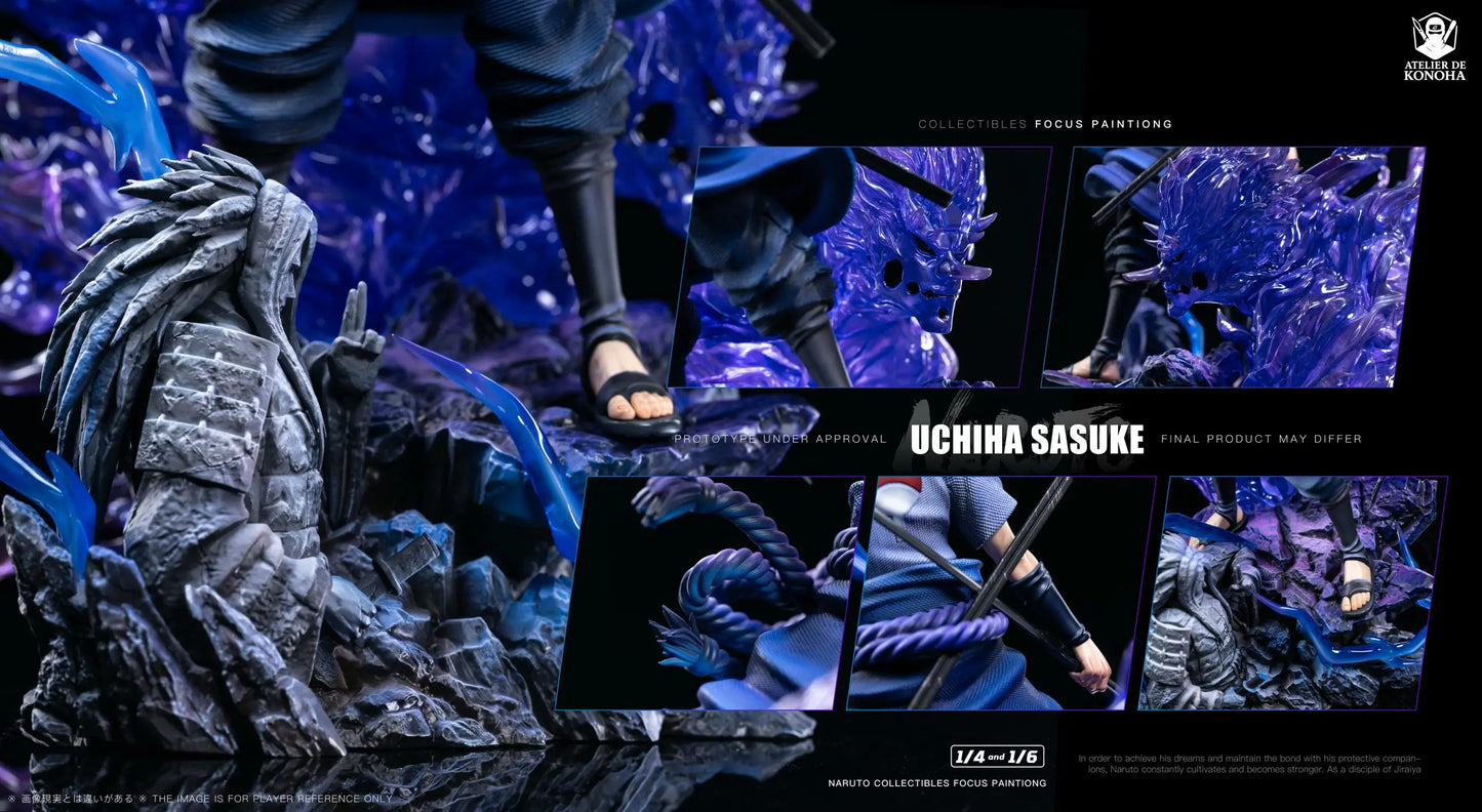 Naruto Atelier de Konoha Studio Uzumaki Naruto & Uchiha Sasuke Resin Statue