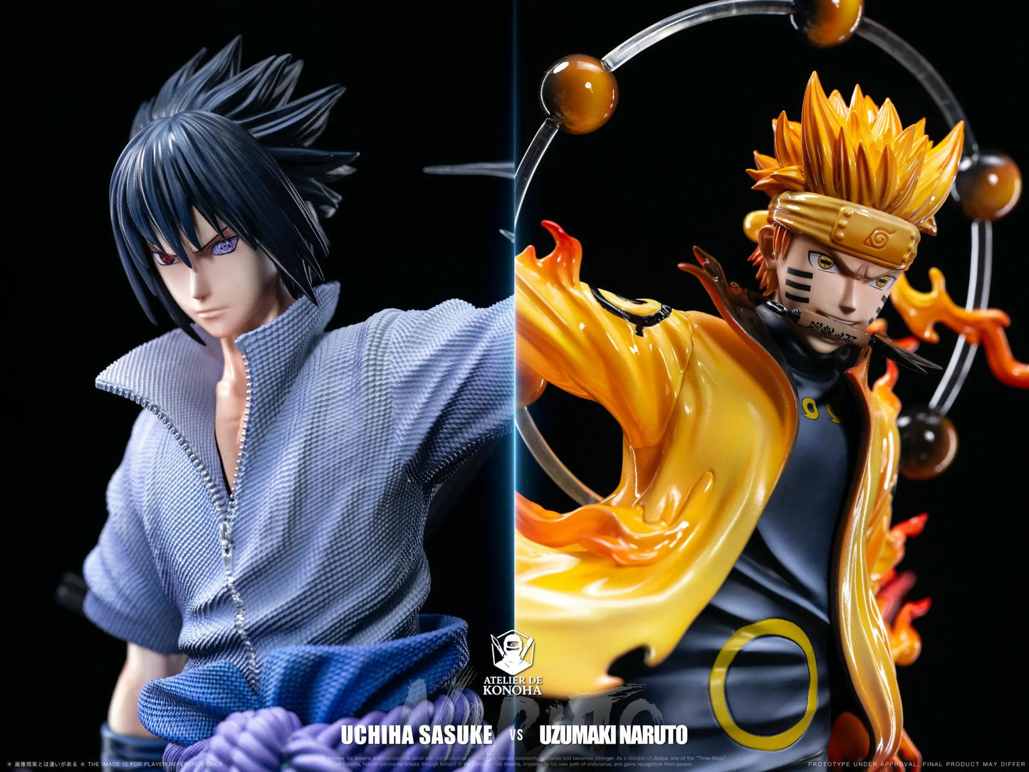 Naruto Atelier de Konoha Studio Uzumaki Naruto & Uchiha Sasuke Resin Statue