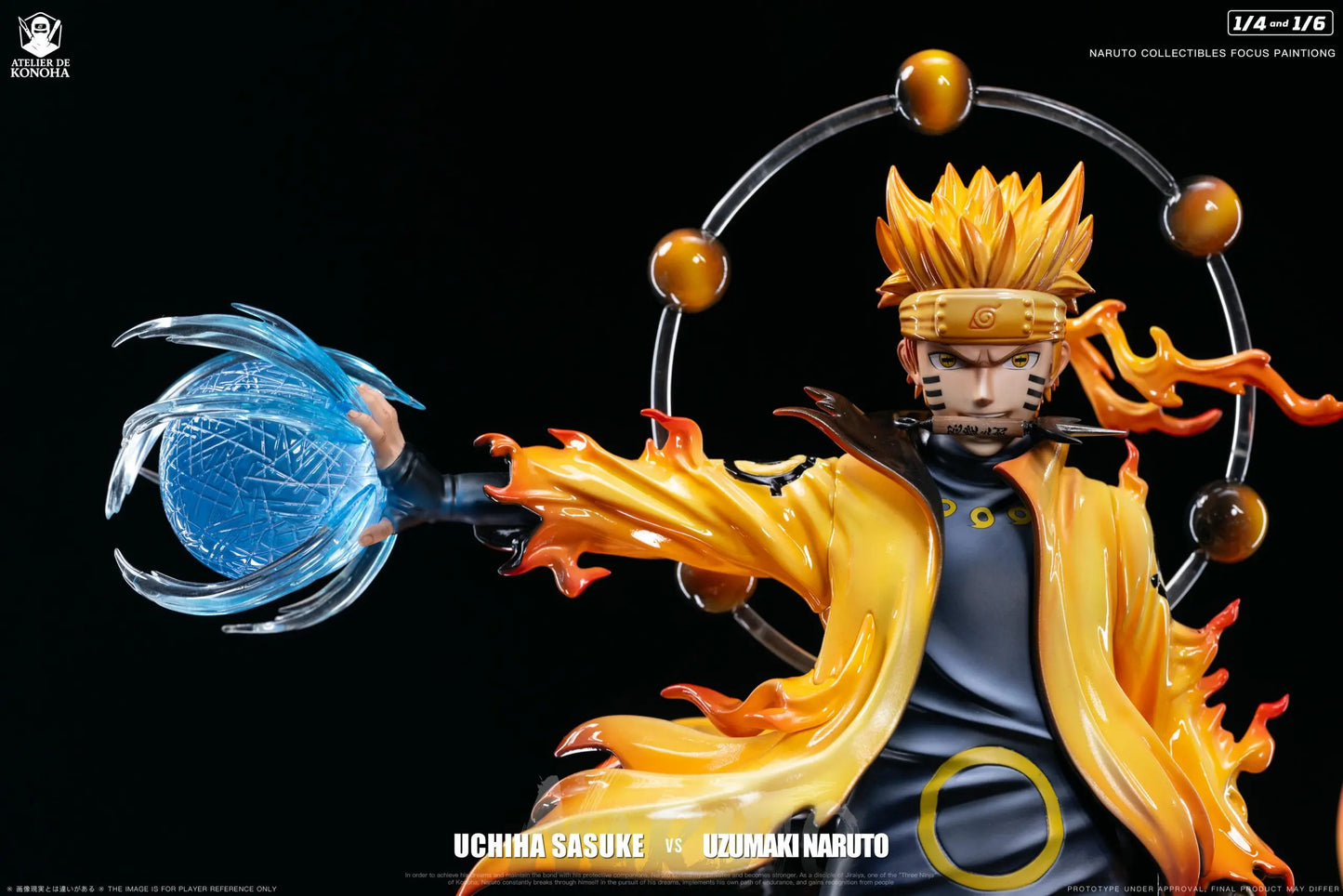 Naruto Atelier de Konoha Studio Uzumaki Naruto & Uchiha Sasuke Resin Statue