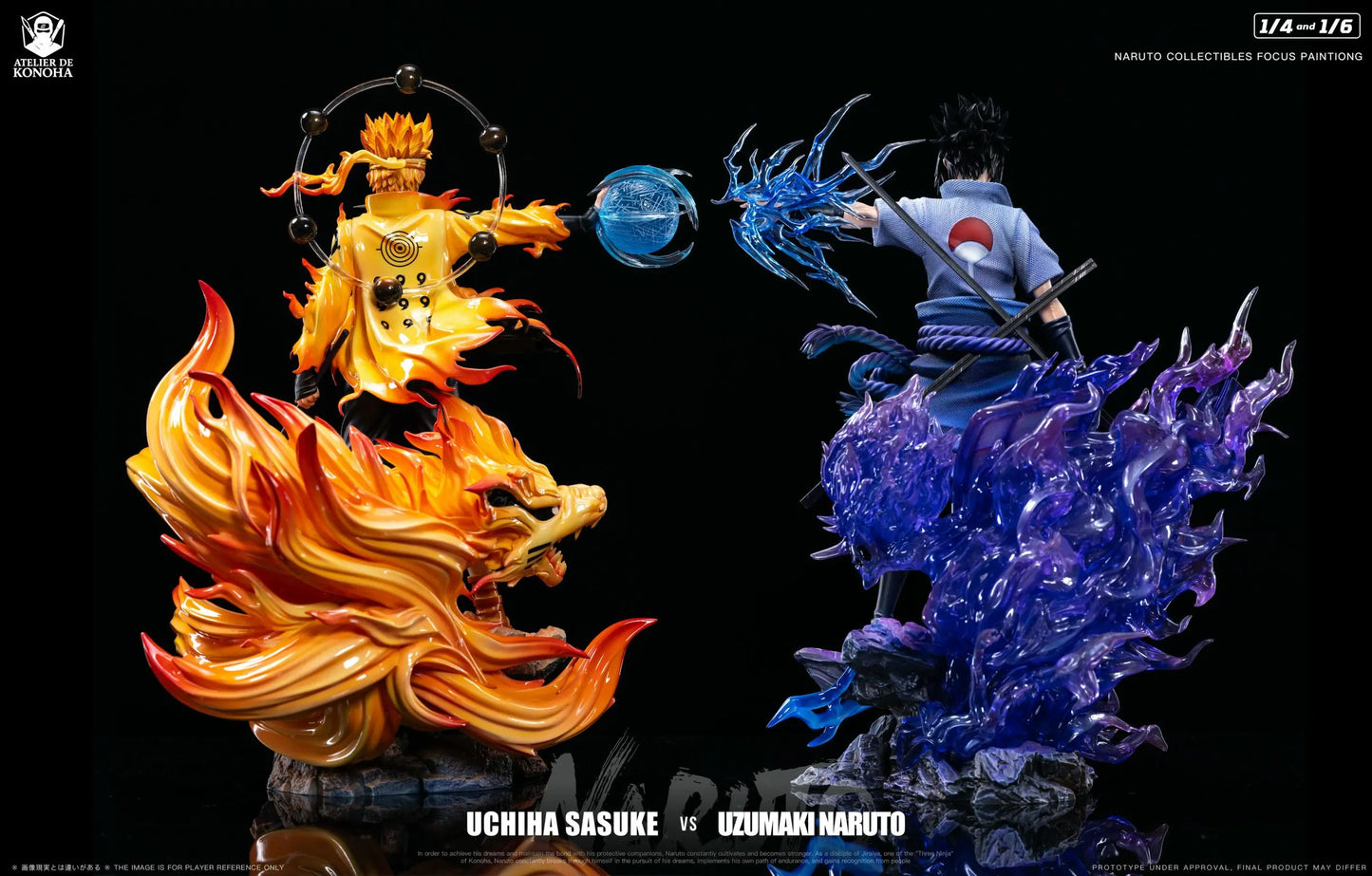 Naruto Atelier de Konoha Studio Uzumaki Naruto & Uchiha Sasuke Resin Statue