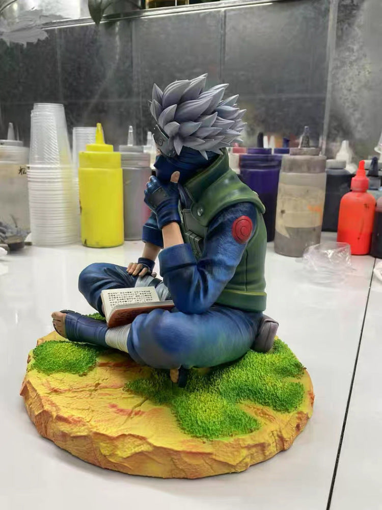 Naruto Idealism Studio Hatake Kakashi & Eight Ren Dog Resin Statue