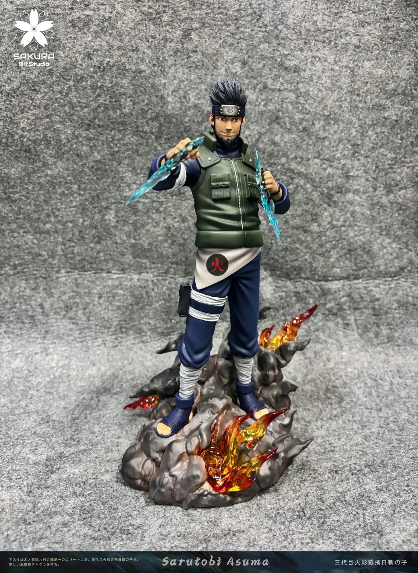 Naruto Sakura Studio Asuma Sarutobi & Kurenai Yuhi Resin Statue