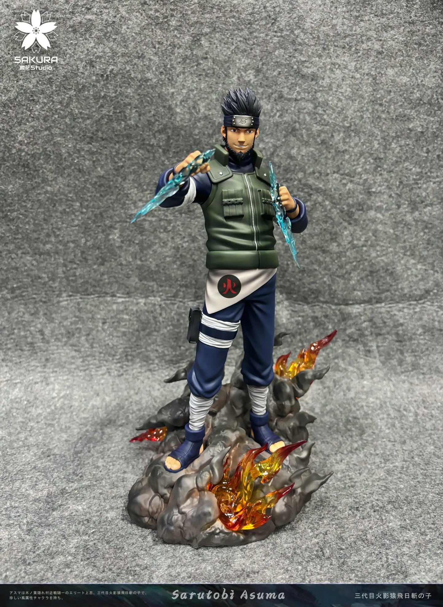 Naruto Sakura Studio Asuma Sarutobi & Kurenai Yuhi Resin Statue