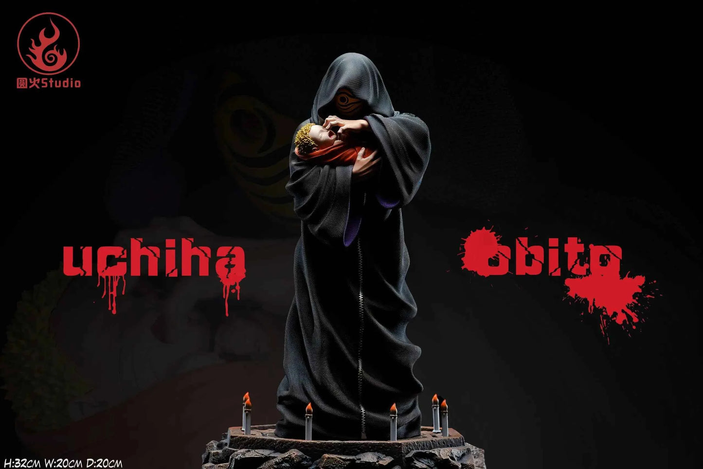 Naruto Yuan Huo Studio Uchiha Obito Resin Statue