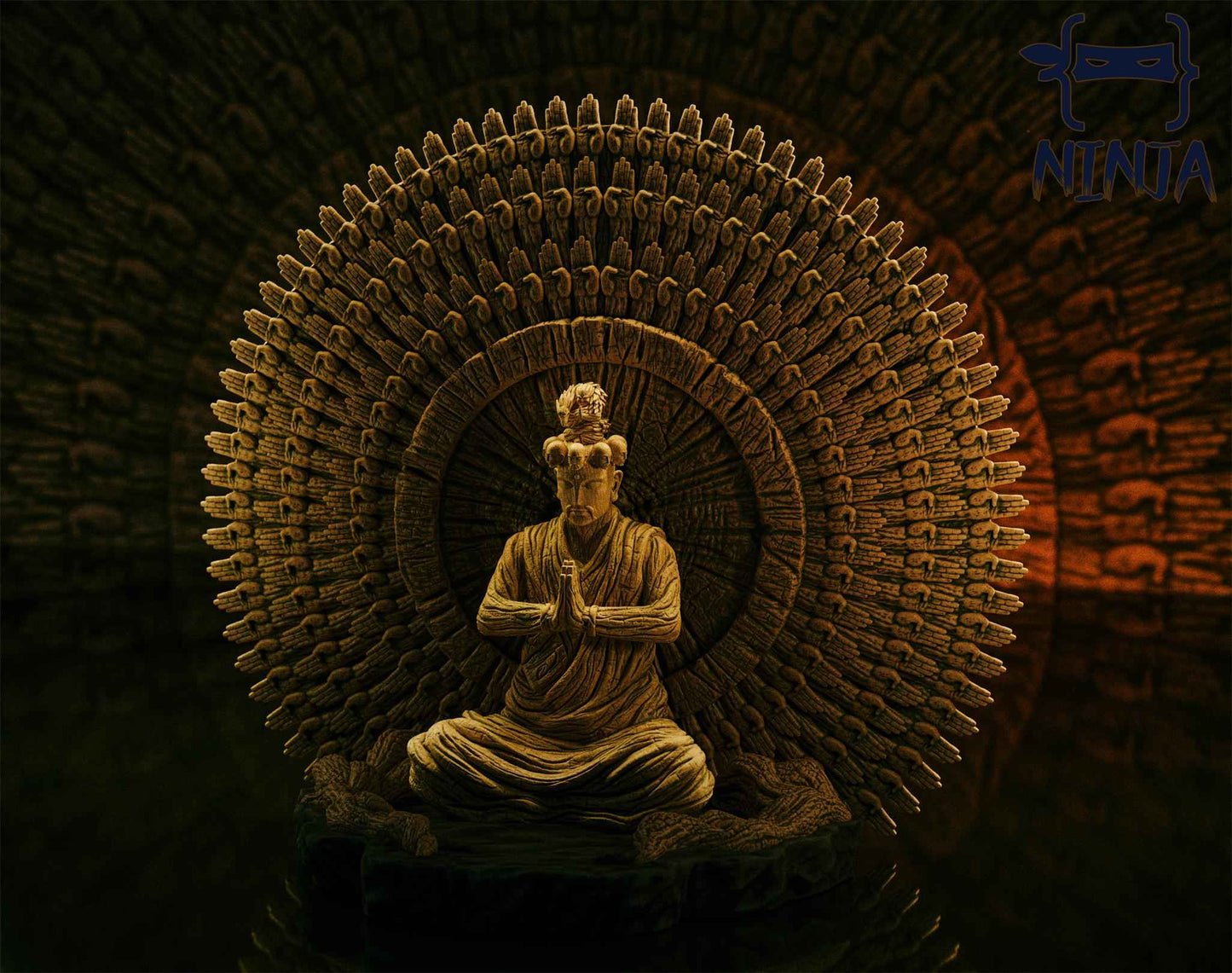 Naruto ~ Ninja Studio ~ Sage Art Wood Release True Several Thousand Hands ~ Resin Statue - Santoryu Resins Collectors