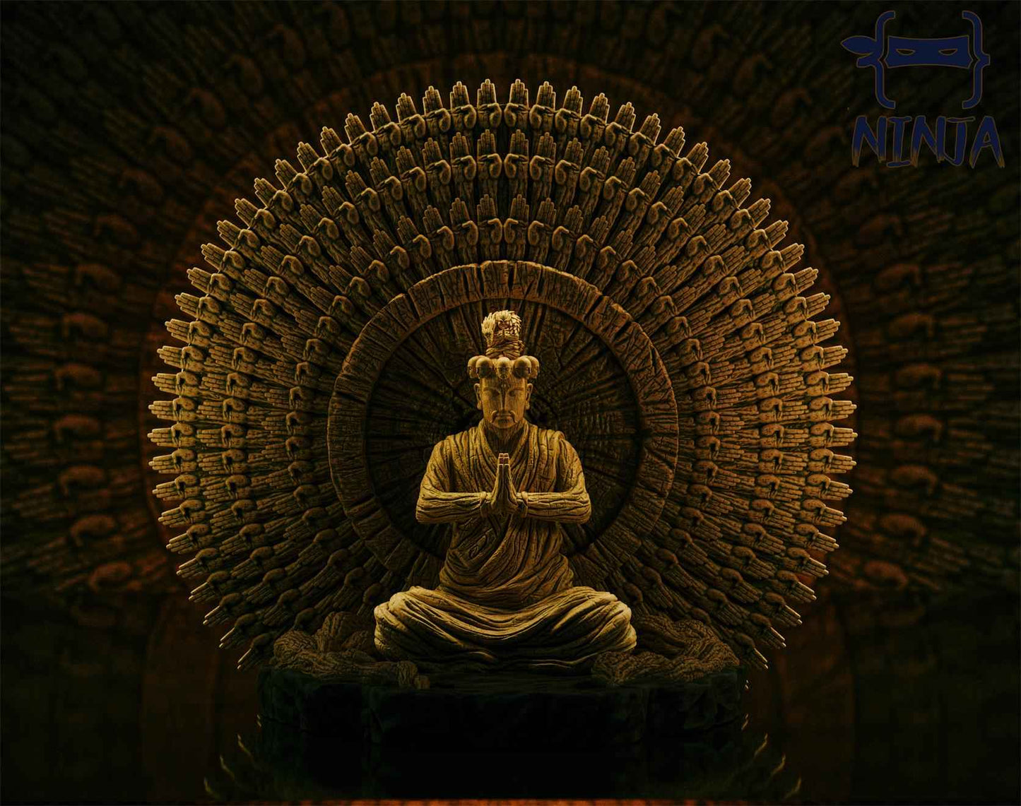Naruto ~ Ninja Studio ~ Sage Art Wood Release True Several Thousand Hands ~ Resin Statue - Santoryu Resins Collectors