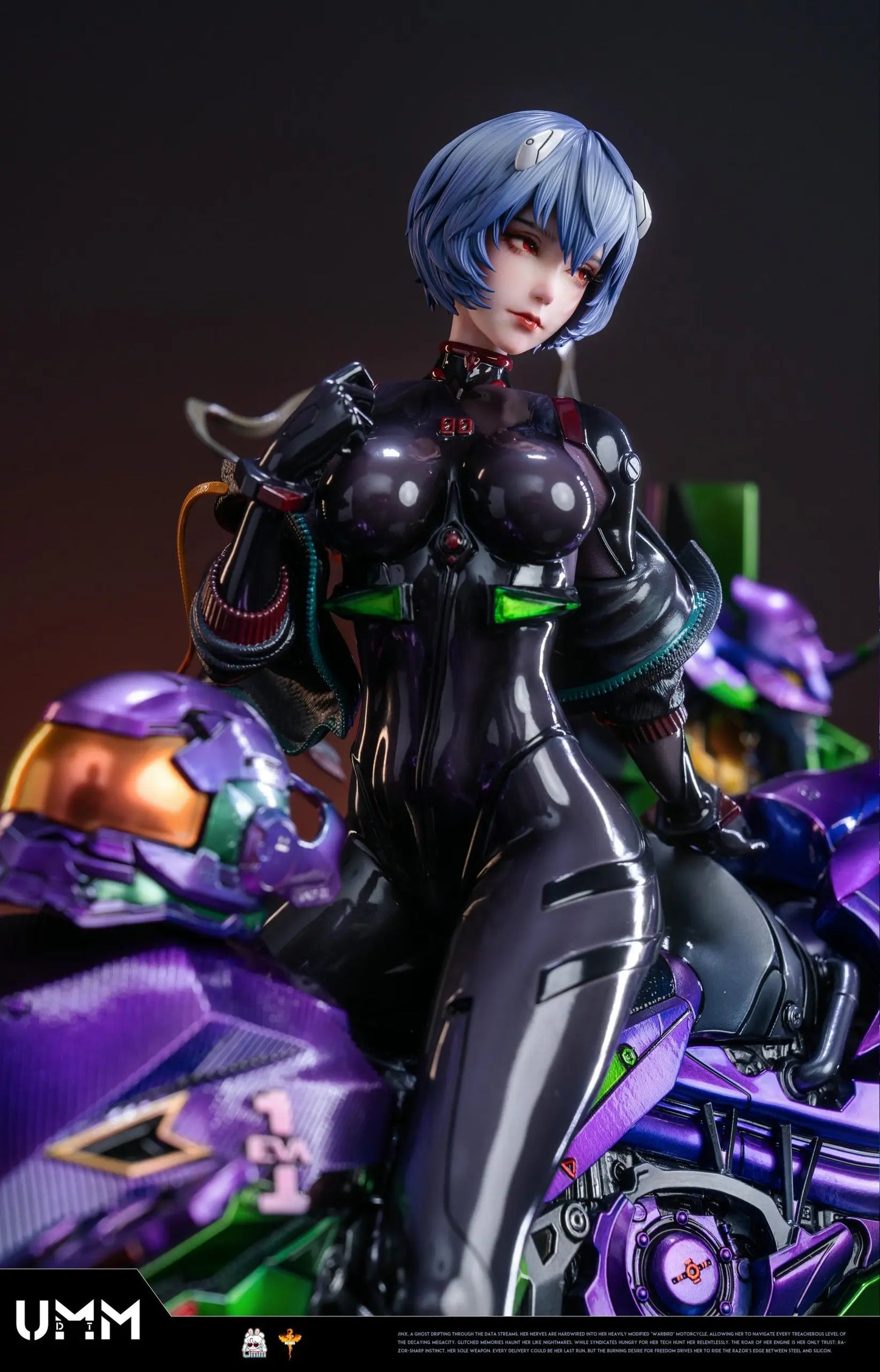 Neon Genesis Evangelion DT Studio Sci-Fi Motorcycle Ayanami Rei Resin Statue
