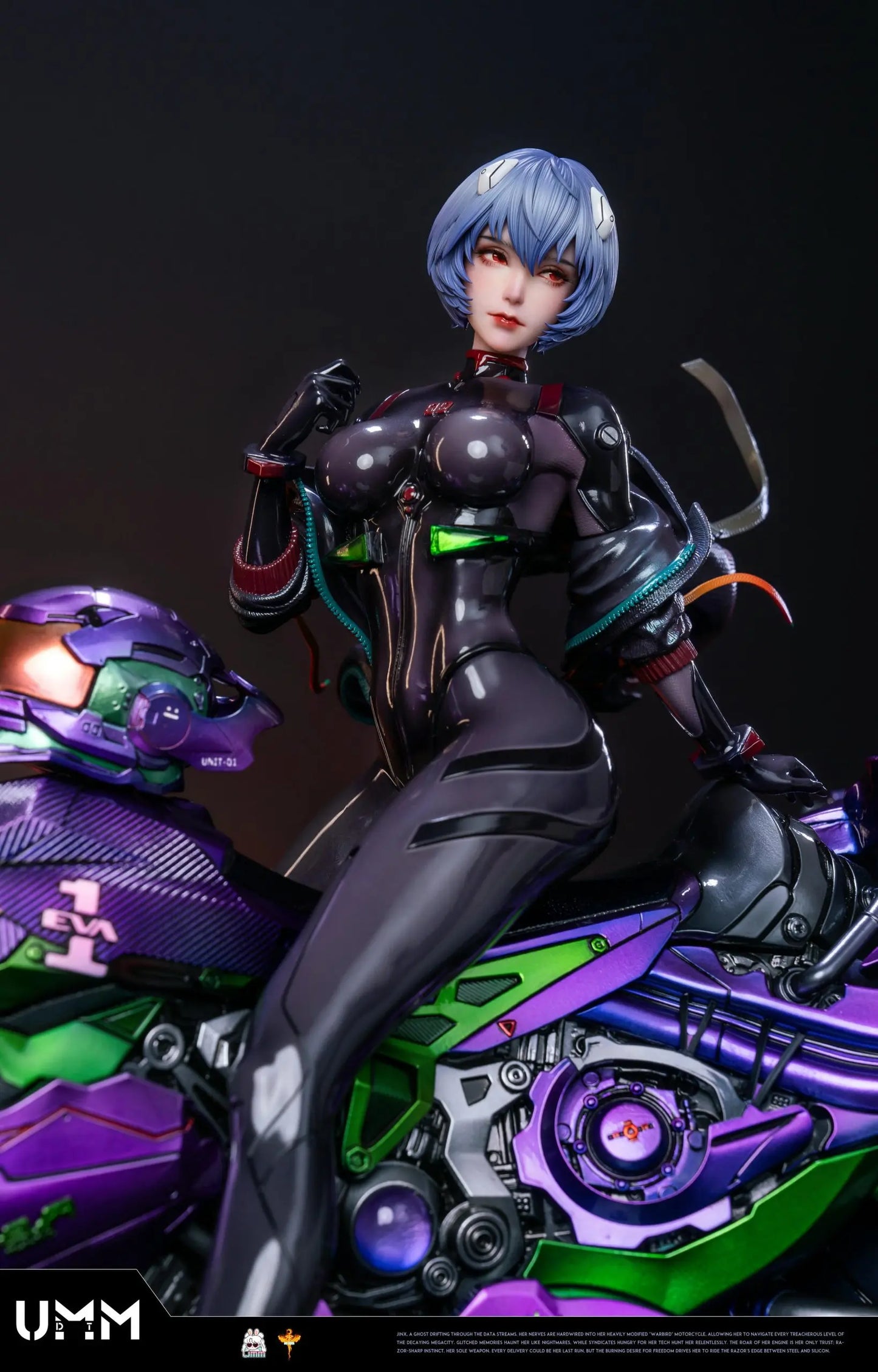 Neon Genesis Evangelion DT Studio Sci-Fi Motorcycle Ayanami Rei Resin Statue