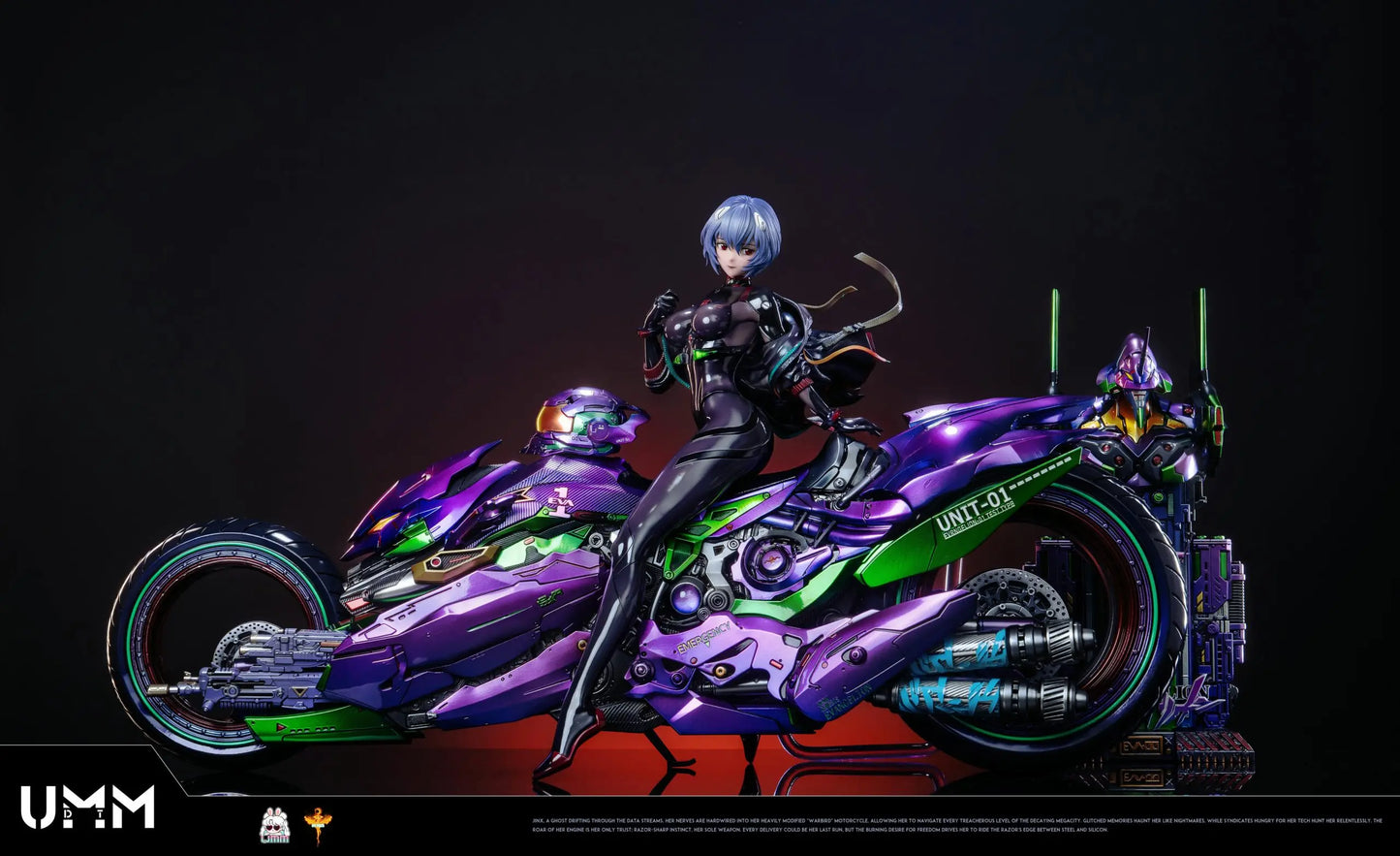 Neon Genesis Evangelion DT Studio Sci-Fi Motorcycle Ayanami Rei Resin Statue