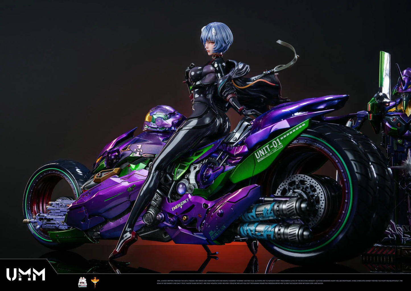 Neon Genesis Evangelion DT Studio Sci-Fi Motorcycle Ayanami Rei Resin Statue