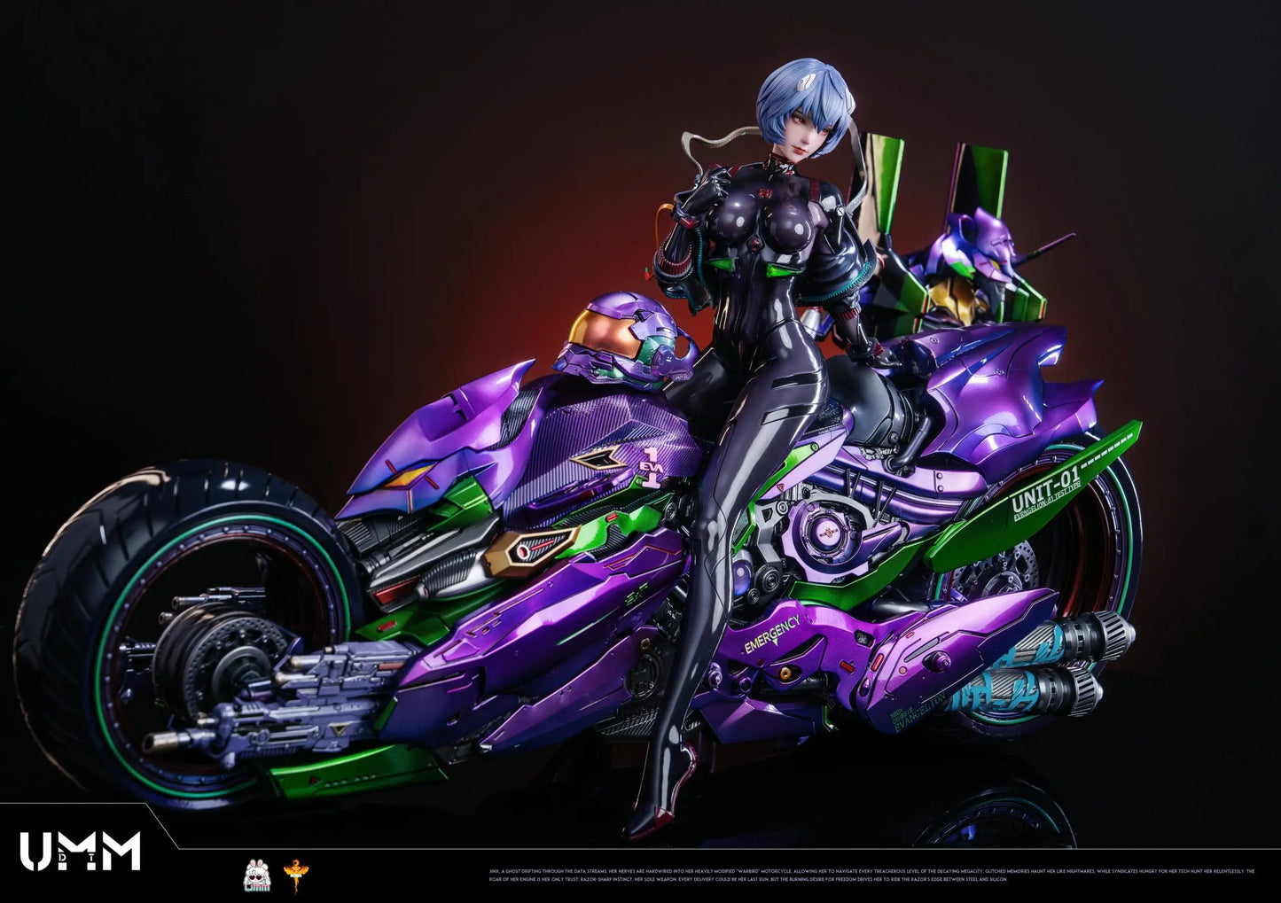 Neon Genesis Evangelion DT Studio Sci-Fi Motorcycle Ayanami Rei Resin Statue