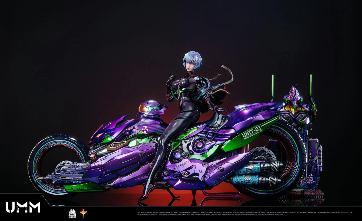 Neon Genesis Evangelion DT Studio Sci-Fi Motorcycle Ayanami Rei Resin Statue