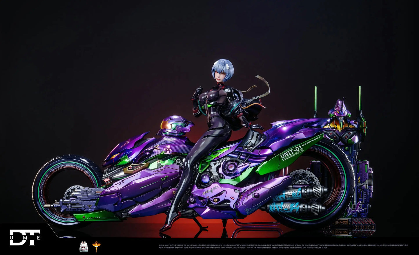 Neon Genesis Evangelion DT Studio Sci-Fi Motorcycle Ayanami Rei Resin Statue