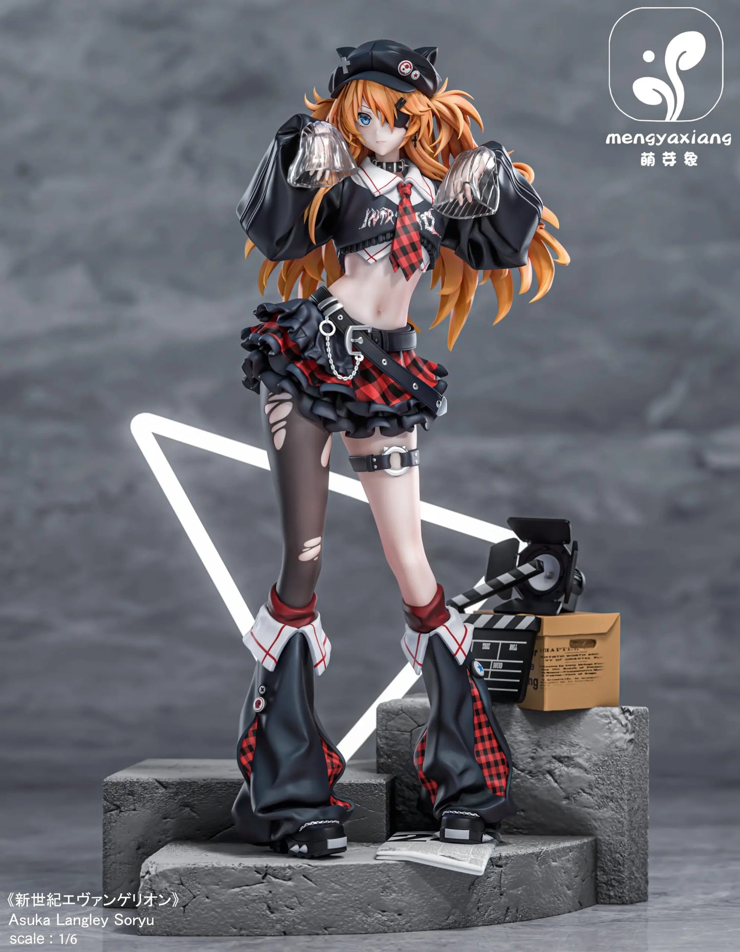 Neon Genesis Evangelion Meng Ya Xiang Studio Soryu Asuka Langley & Ayanami Rei Resin Statue
