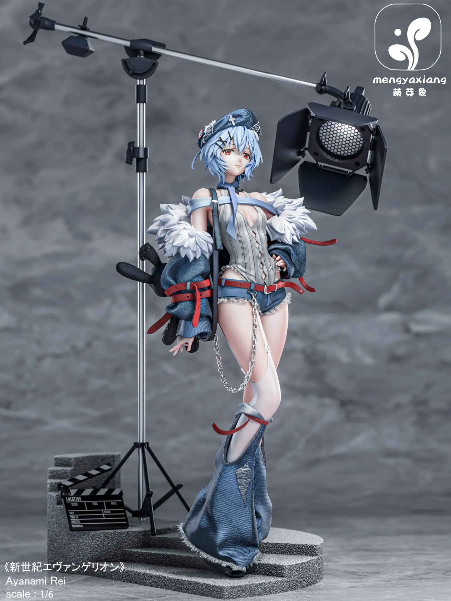 Neon Genesis Evangelion Meng Ya Xiang Studio Soryu Asuka Langley & Ayanami Rei Resin Statue