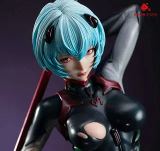 Neon Genesis Evangelion Origin Studio Black Combat Suit Ayanami Rei Resin Statue