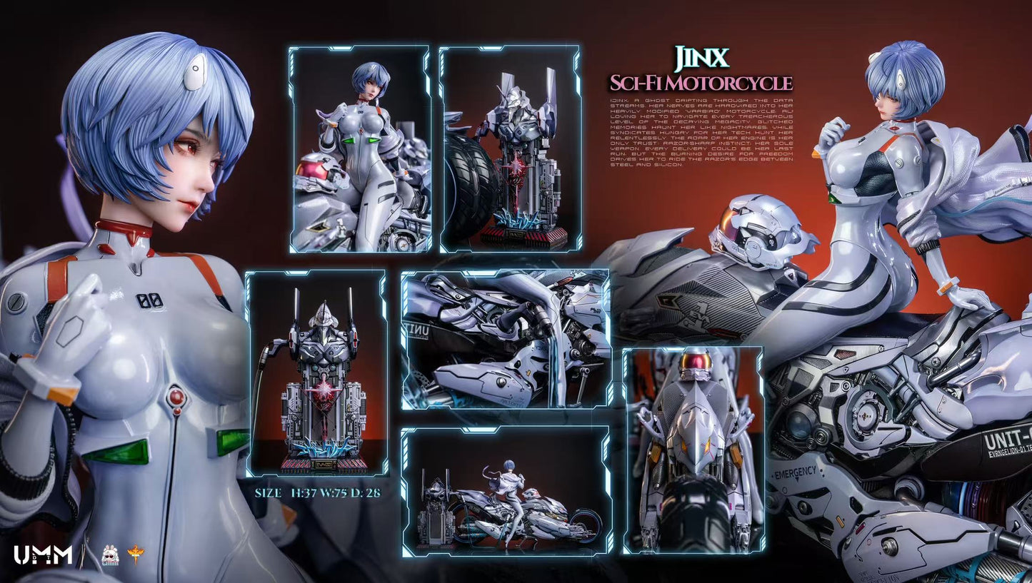Neon Genesis Evangelion DT Studio Sci-Fi Motorcycle Ayanami Rei Resin Statue