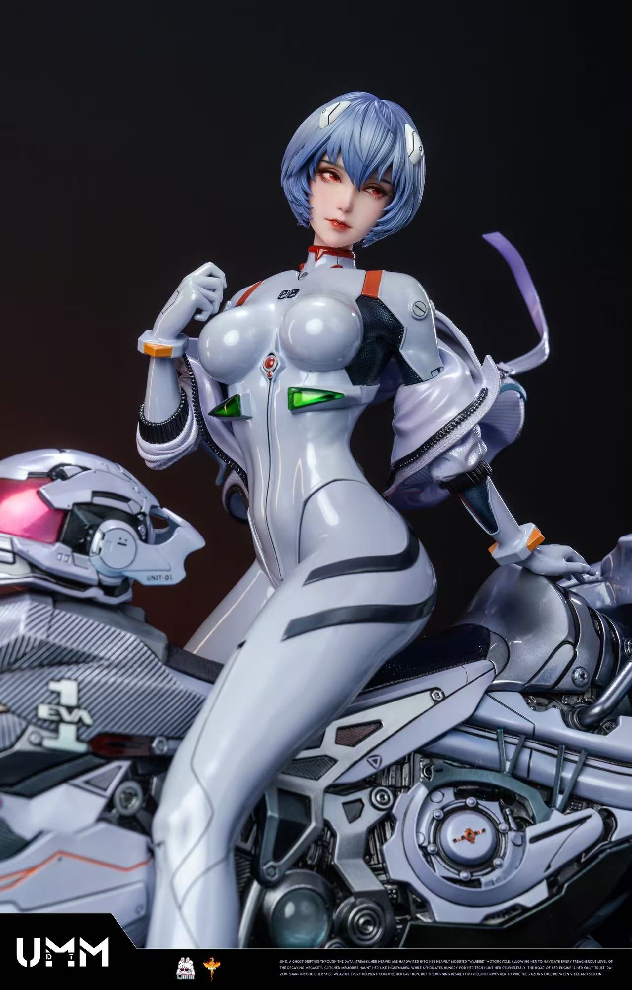 Neon Genesis Evangelion DT Studio Sci-Fi Motorcycle Ayanami Rei Resin Statue