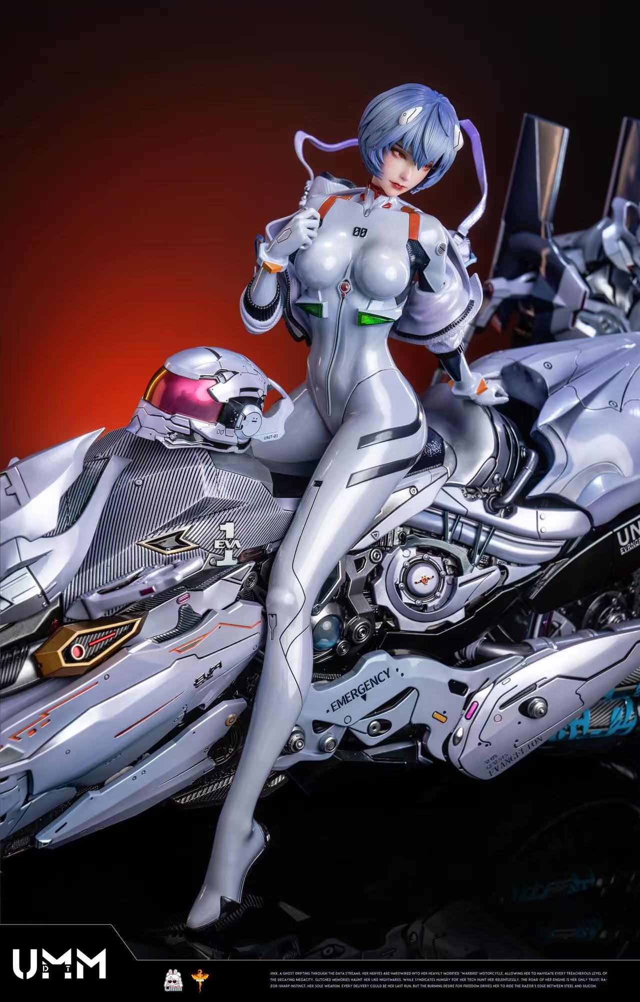 Neon Genesis Evangelion DT Studio Sci-Fi Motorcycle Ayanami Rei Resin Statue