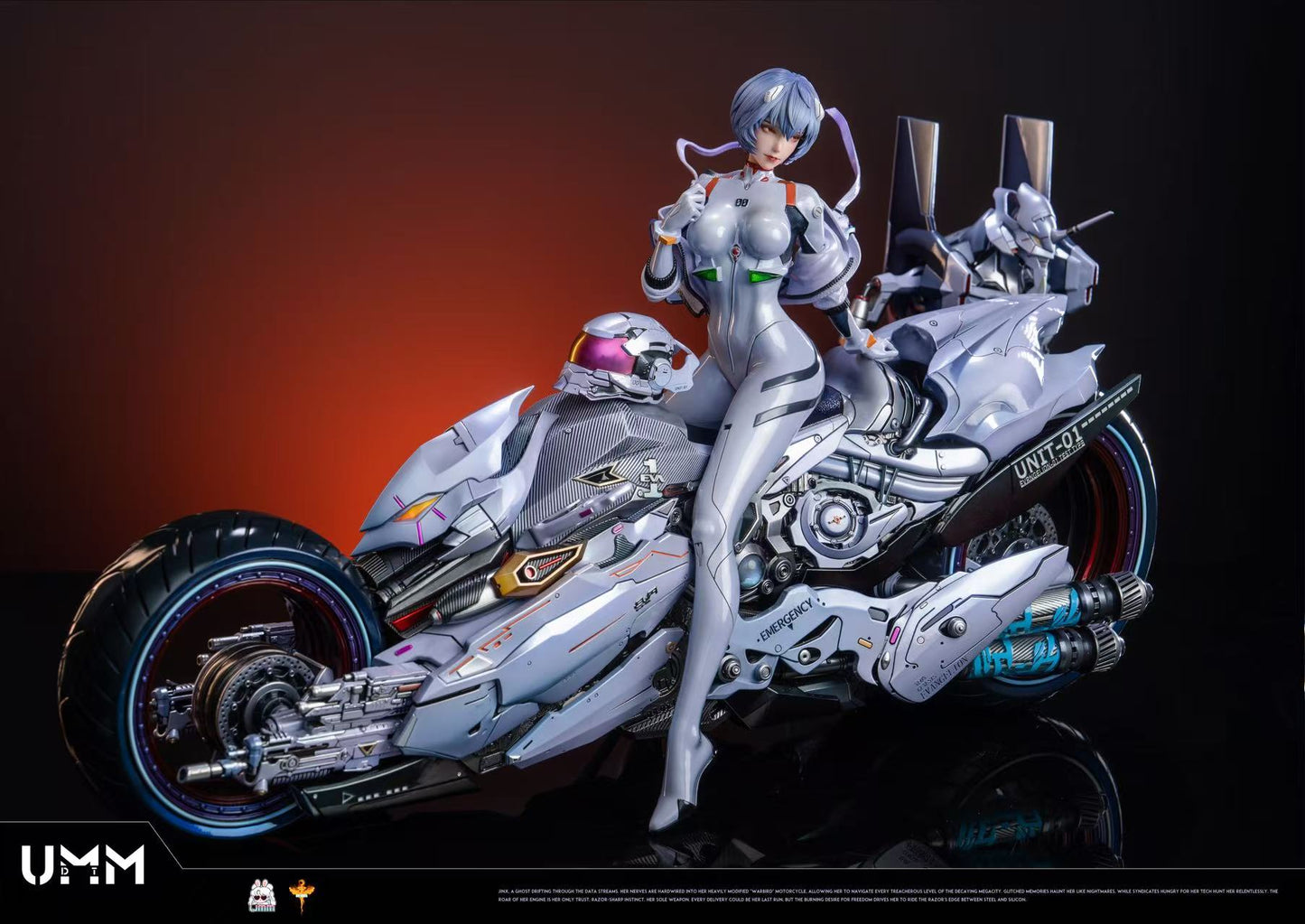 Neon Genesis Evangelion DT Studio Sci-Fi Motorcycle Ayanami Rei Resin Statue