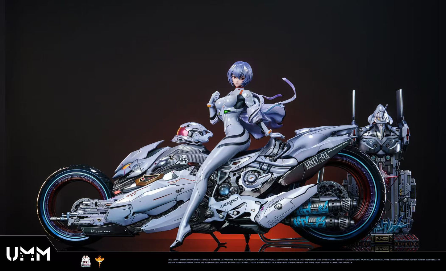 Neon Genesis Evangelion DT Studio Sci-Fi Motorcycle Ayanami Rei Resin Statue