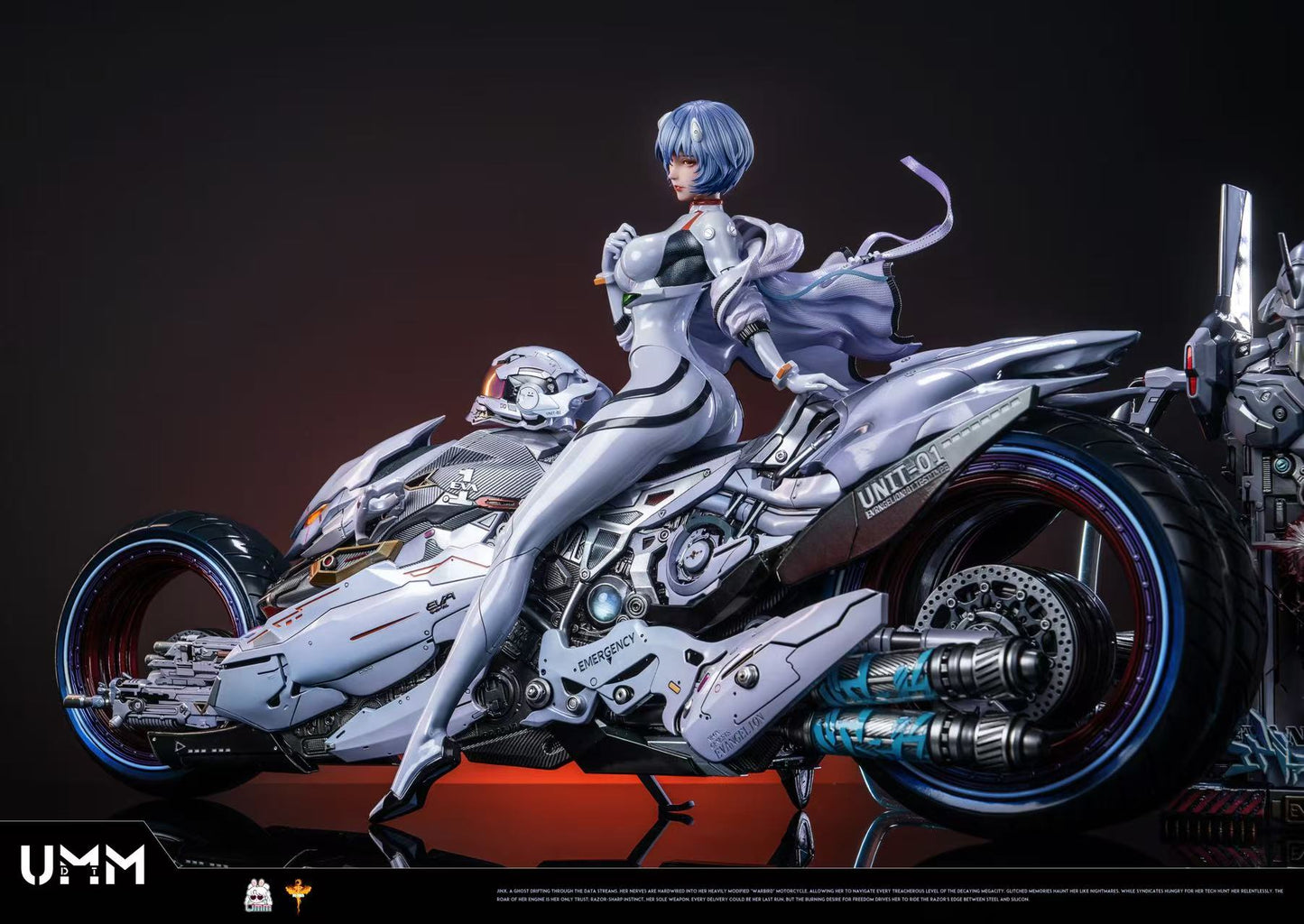 Neon Genesis Evangelion DT Studio Sci-Fi Motorcycle Ayanami Rei Resin Statue