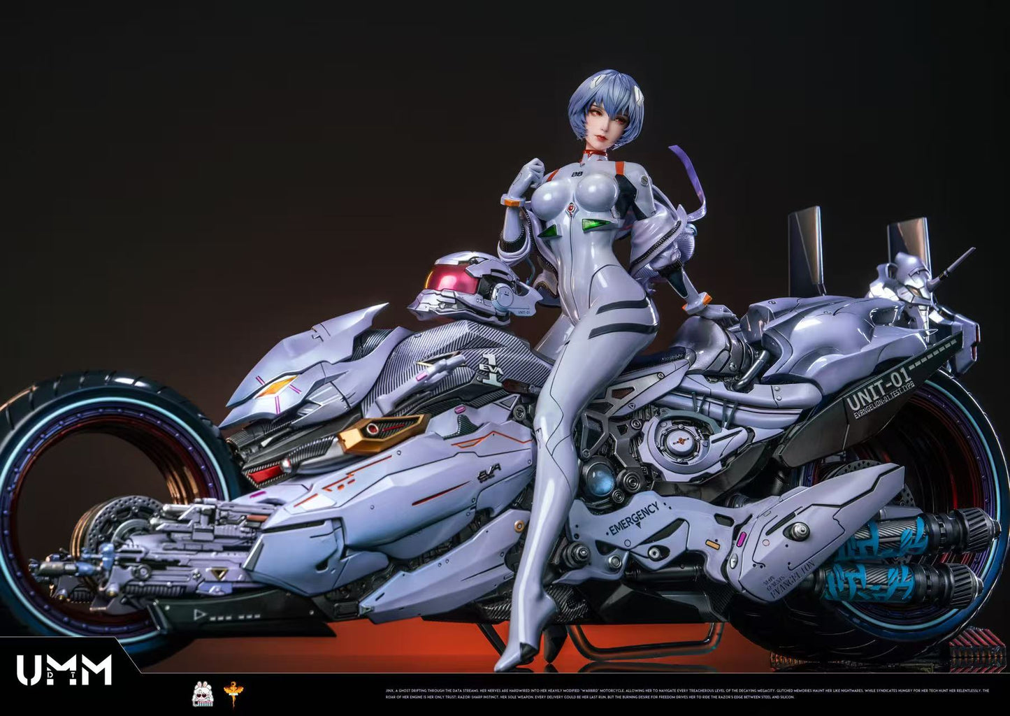 Neon Genesis Evangelion DT Studio Sci-Fi Motorcycle Ayanami Rei Resin Statue