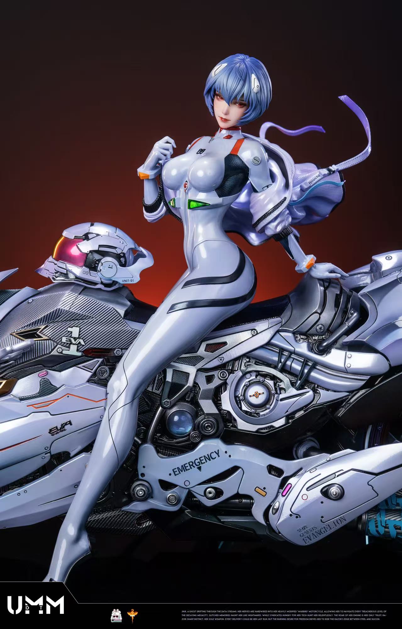 Neon Genesis Evangelion DT Studio Sci-Fi Motorcycle Ayanami Rei Resin Statue
