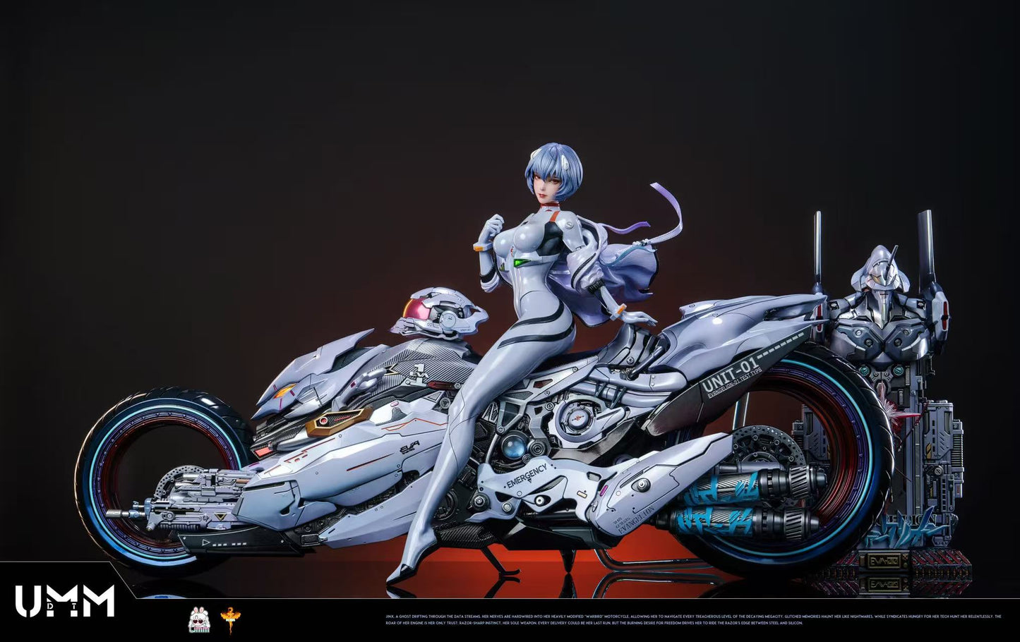 Neon Genesis Evangelion DT Studio Sci-Fi Motorcycle Ayanami Rei Resin Statue