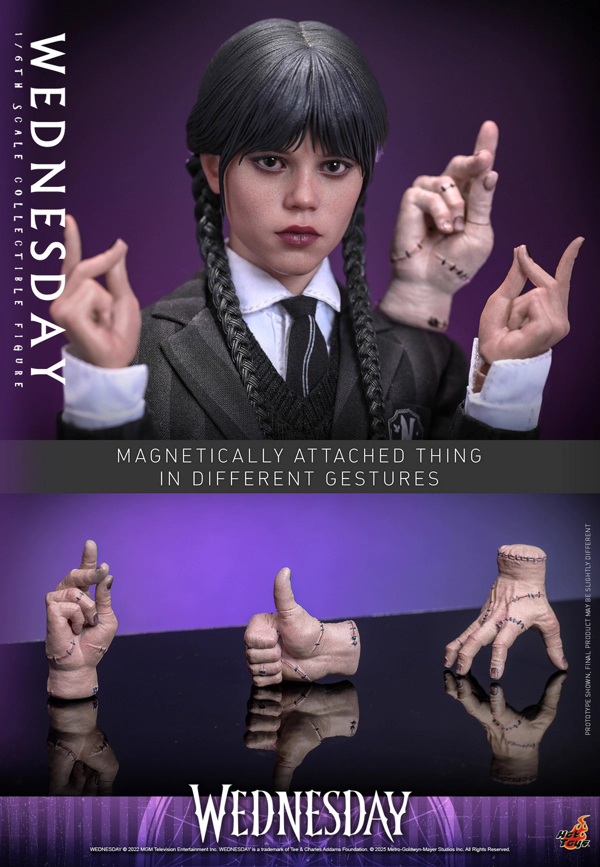 Netflix Series Wednesday Hot Toys Nevermore Academy Outfit Wednesday TMS135 Licensed Action Figure