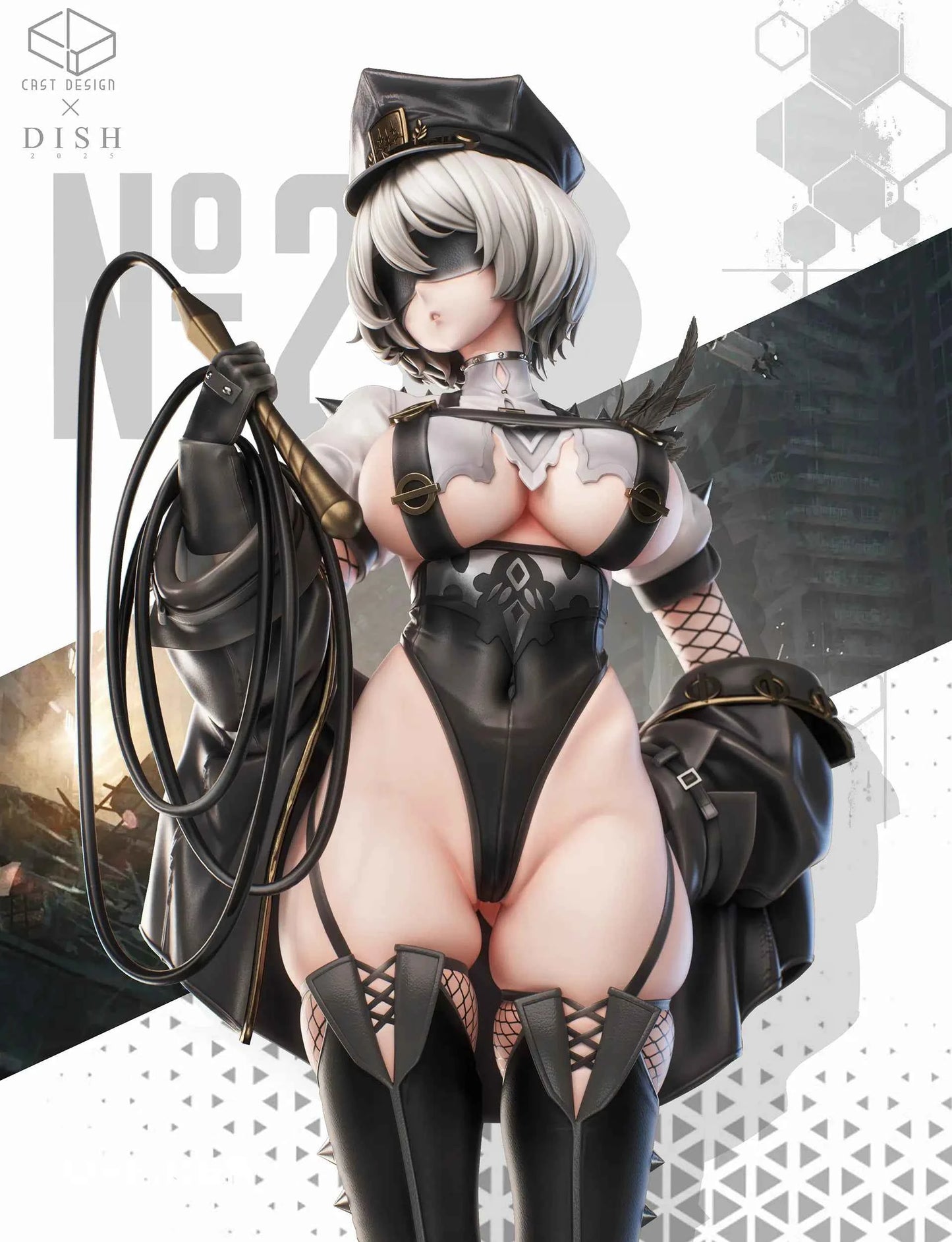 NieR: Automata Cast Design & Dish Studio YoRHa No. 2 Type B 2B 1/4 Resin Statue