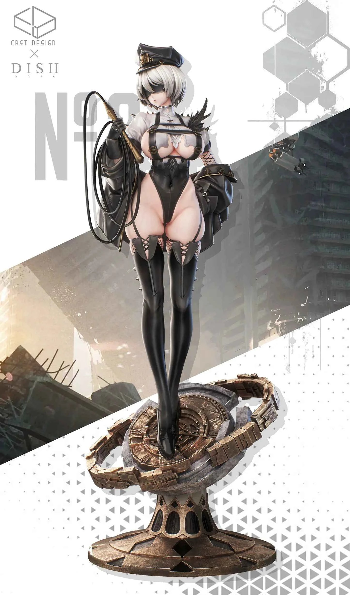 NieR: Automata Cast Design & Dish Studio YoRHa No. 2 Type B 2B 1/4 Resin Statue