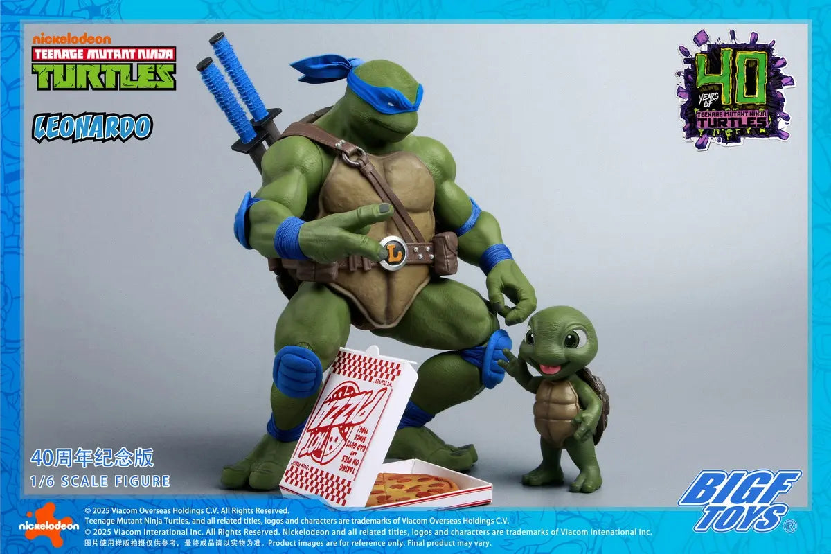 Ninja Turtles BIGFTOYS Leonardo 40th Anniversary Edition BIGF-001 Licensed Action Figure