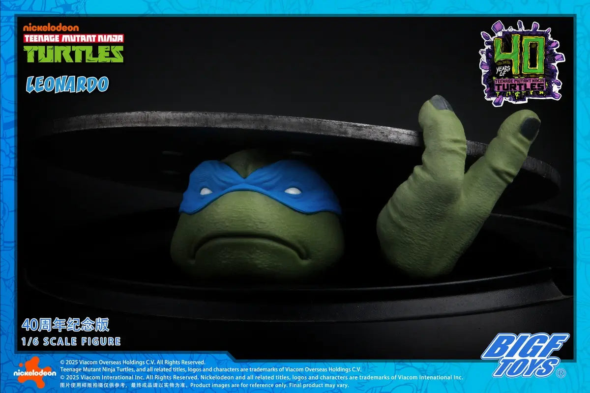Ninja Turtles BIGFTOYS Leonardo 40th Anniversary Edition BIGF-001 Licensed Action Figure