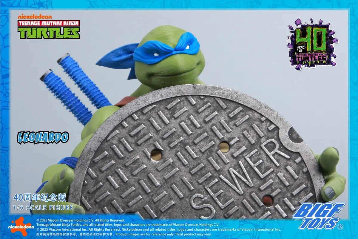 Ninja Turtles BIGFTOYS Leonardo 40th Anniversary Edition BIGF-001 Licensed Action Figure
