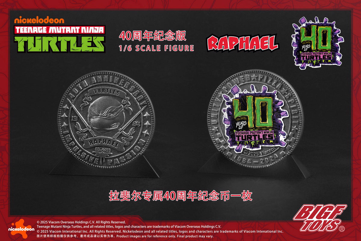 Ninja Turtles BIGFTOYS Raphael 40th Anniversary BIGF-002 Licensed Action Figure