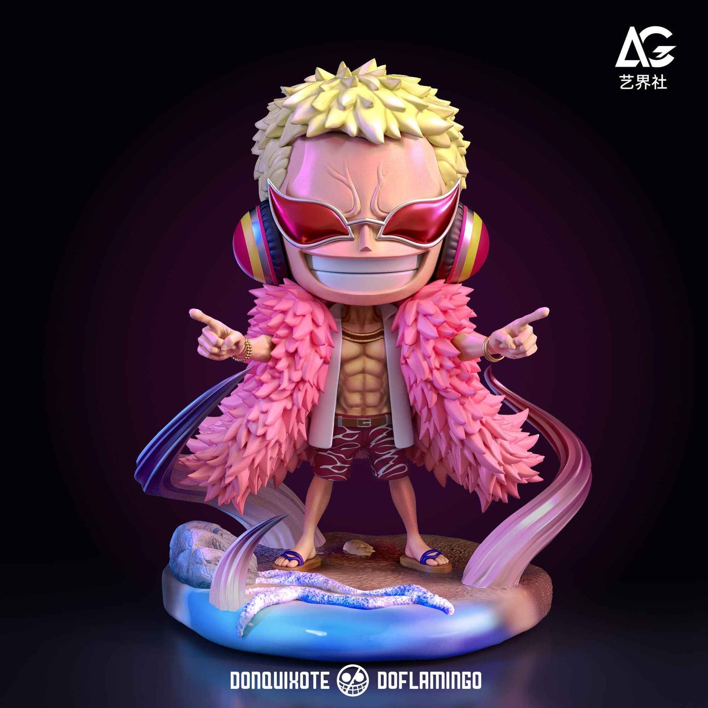One Piece ~ AGC Studio ~ Donquixote Doflamingo ~ Resin Statue - Santoryu Resins Collectors