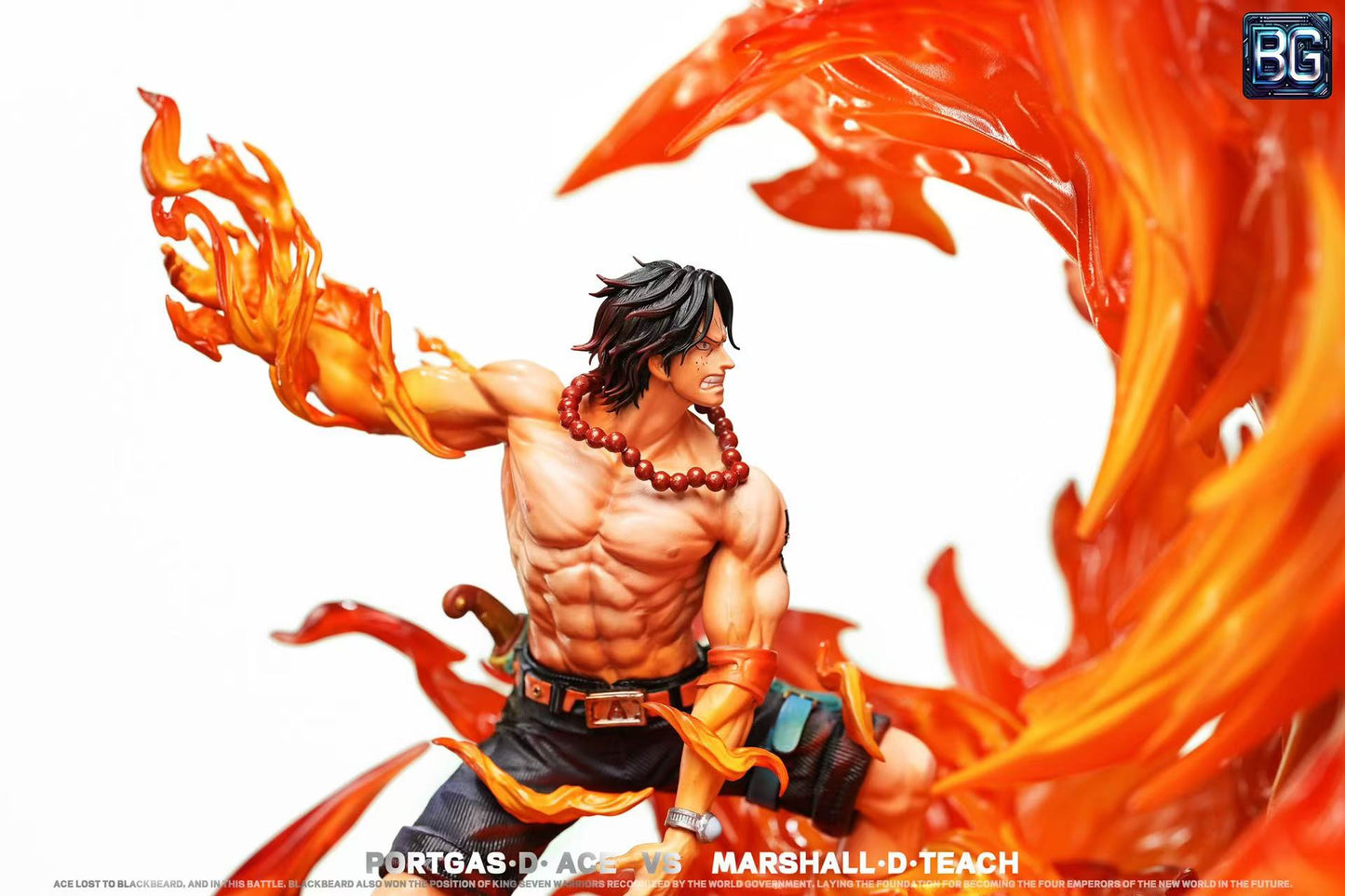One Piece Badge Studio Portgas D. Ace VS Marshall D. Teach Resin Statue